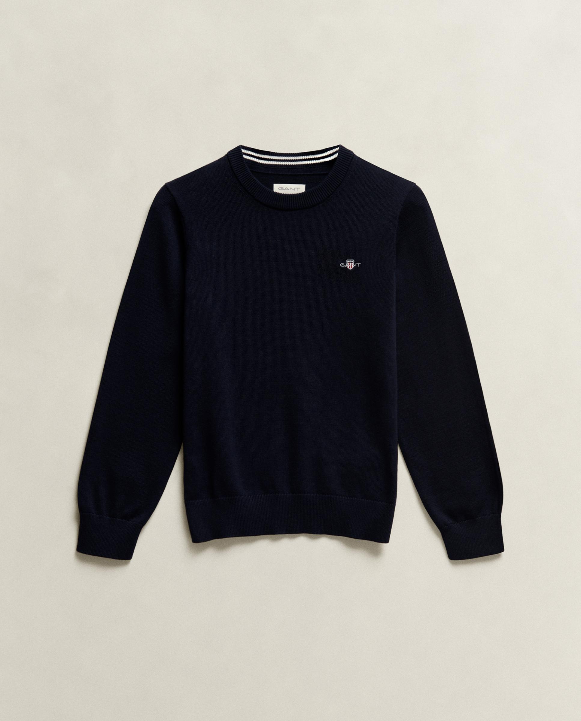 Jersey de niño de manga larga y cuello redondo - Gant - Azul oscuro Azul oscuro-5