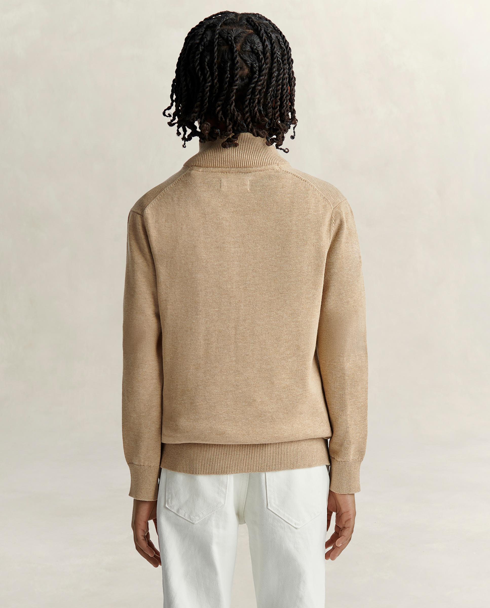 Jersey de niño de cuello alto con media cremallera - Gant - Beige Beige-2