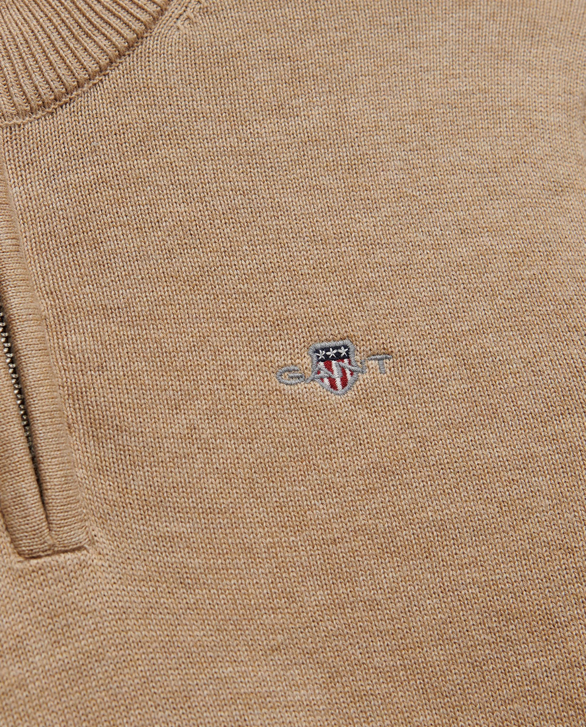 Jersey de niño de cuello alto con media cremallera - Gant - Beige Beige-6