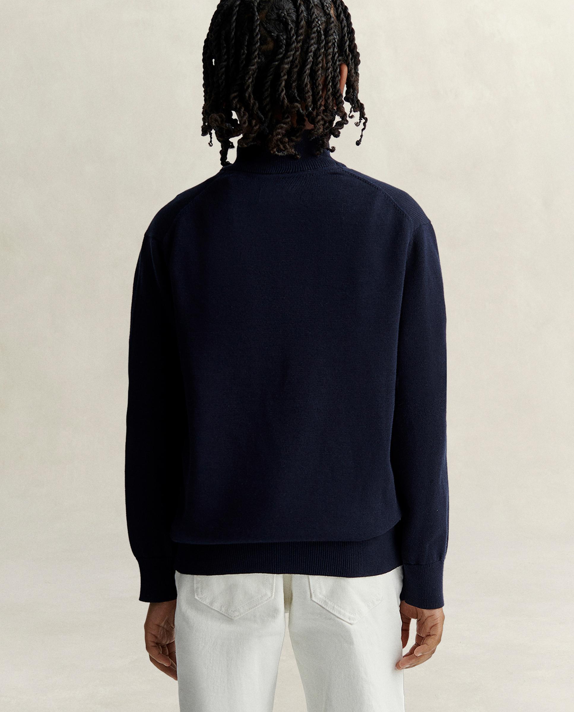 Jersey de niño de cuello alto con media cremallera - Gant - Azul oscuro Azul oscuro-2