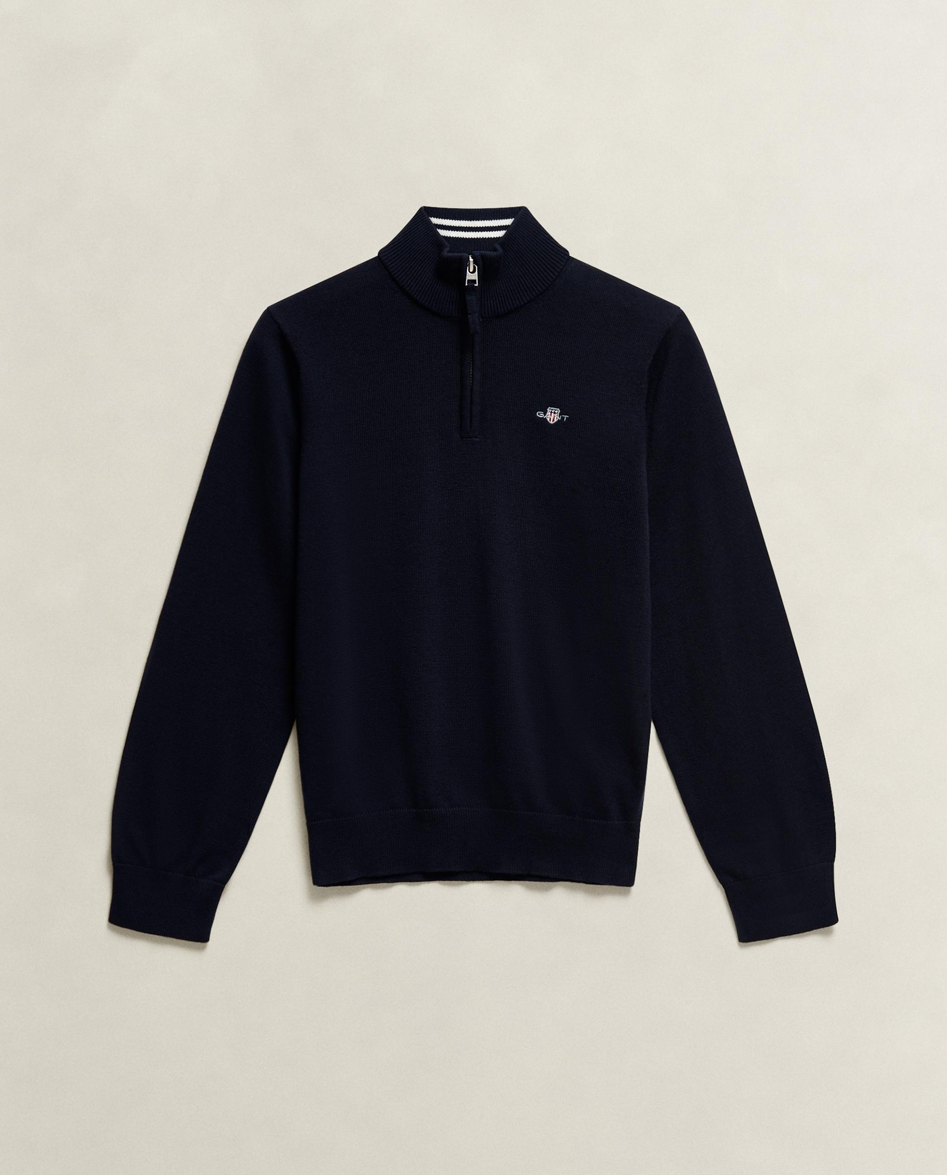 Jersey de niño de cuello alto con media cremallera - Gant - Azul oscuro Azul oscuro-5
