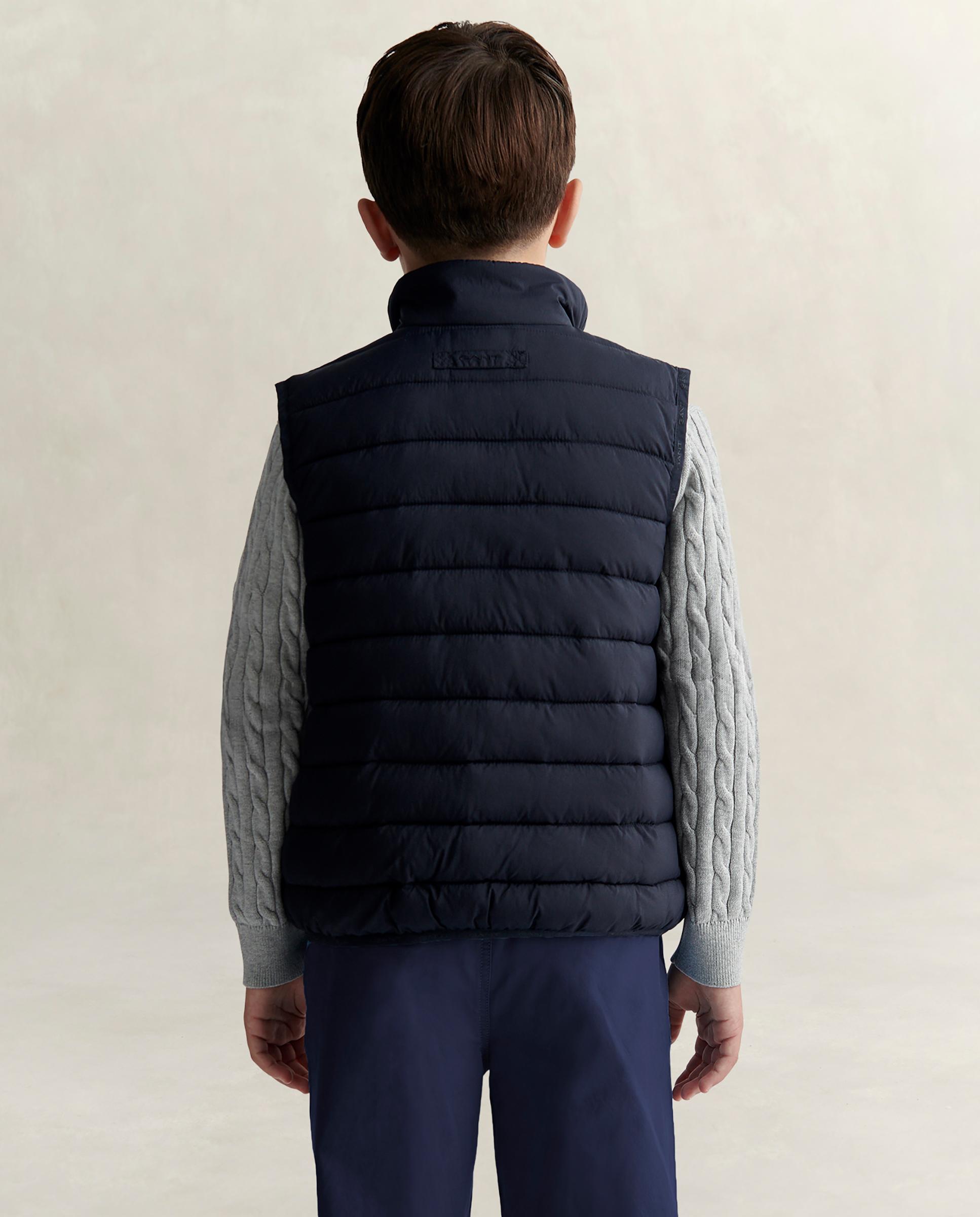 Chaleco de abrigo de niño con cierre de cremallera y cuello alto - Gant - Azul oscuro Azul oscuro-2