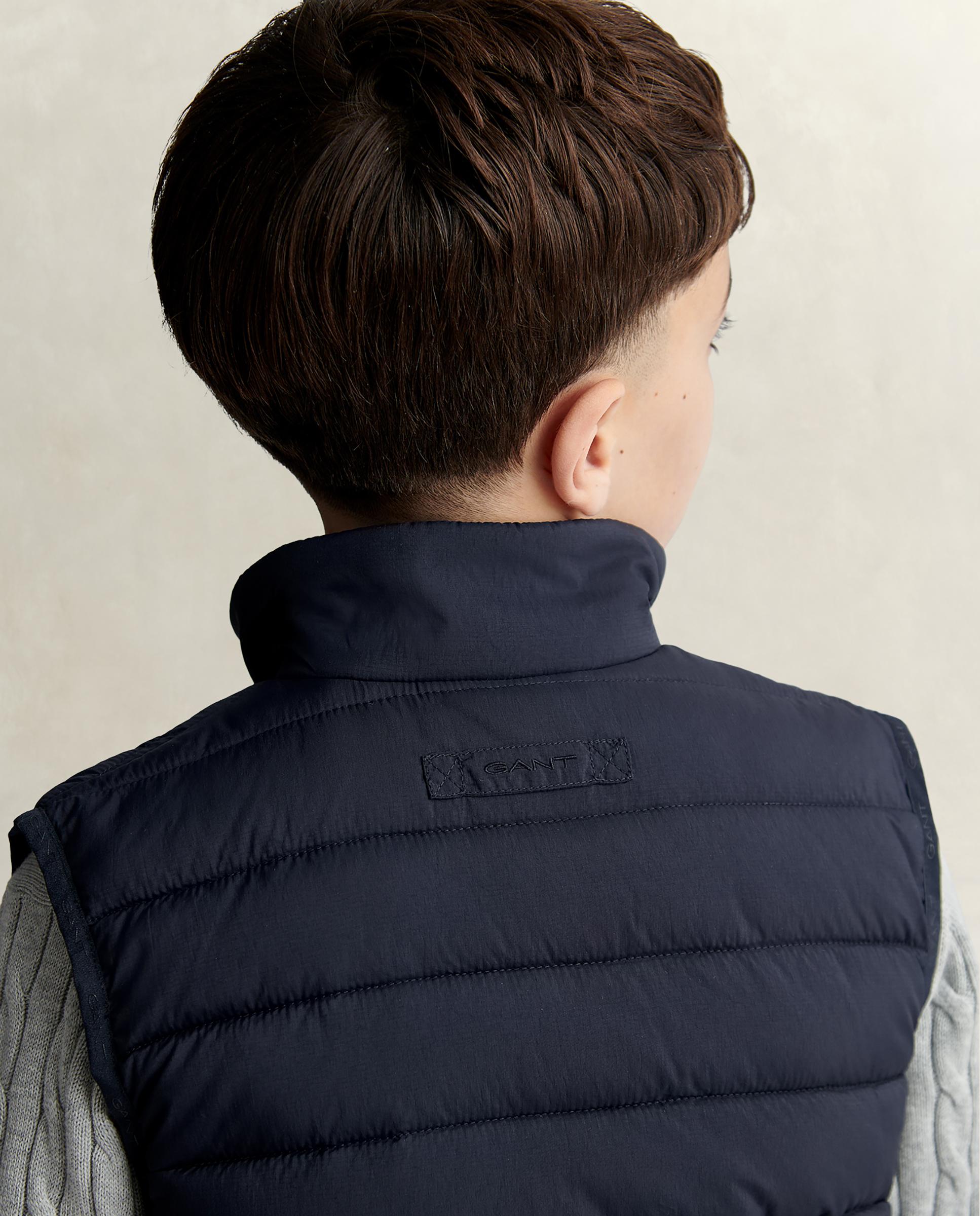 Chaleco de abrigo de niño con cierre de cremallera y cuello alto - Gant - Azul oscuro Azul oscuro-5