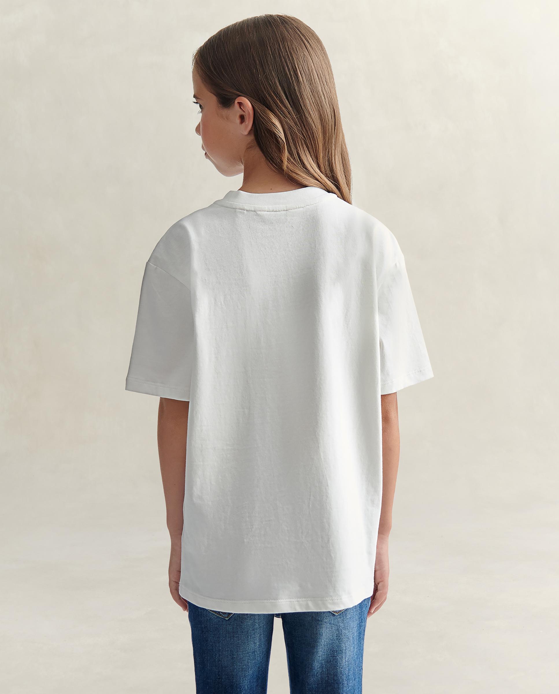 Imagen 2 de Camiseta de niña de cuello redondo y print en el pecho - Gant - Crema Crema