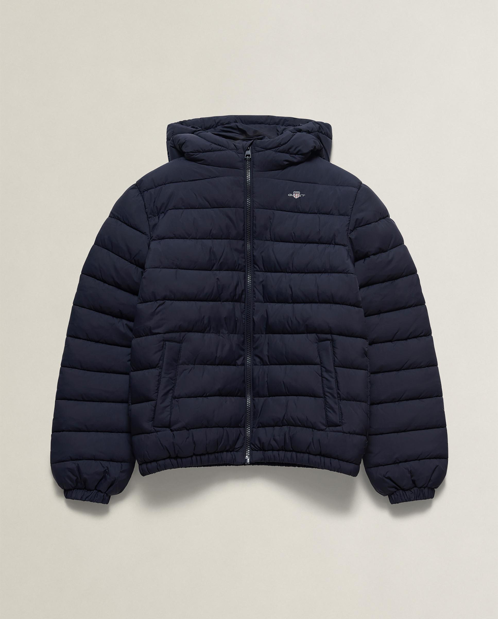 Plumifero de niño con logo gant y capucha - Azul oscuro Azul oscuro-5