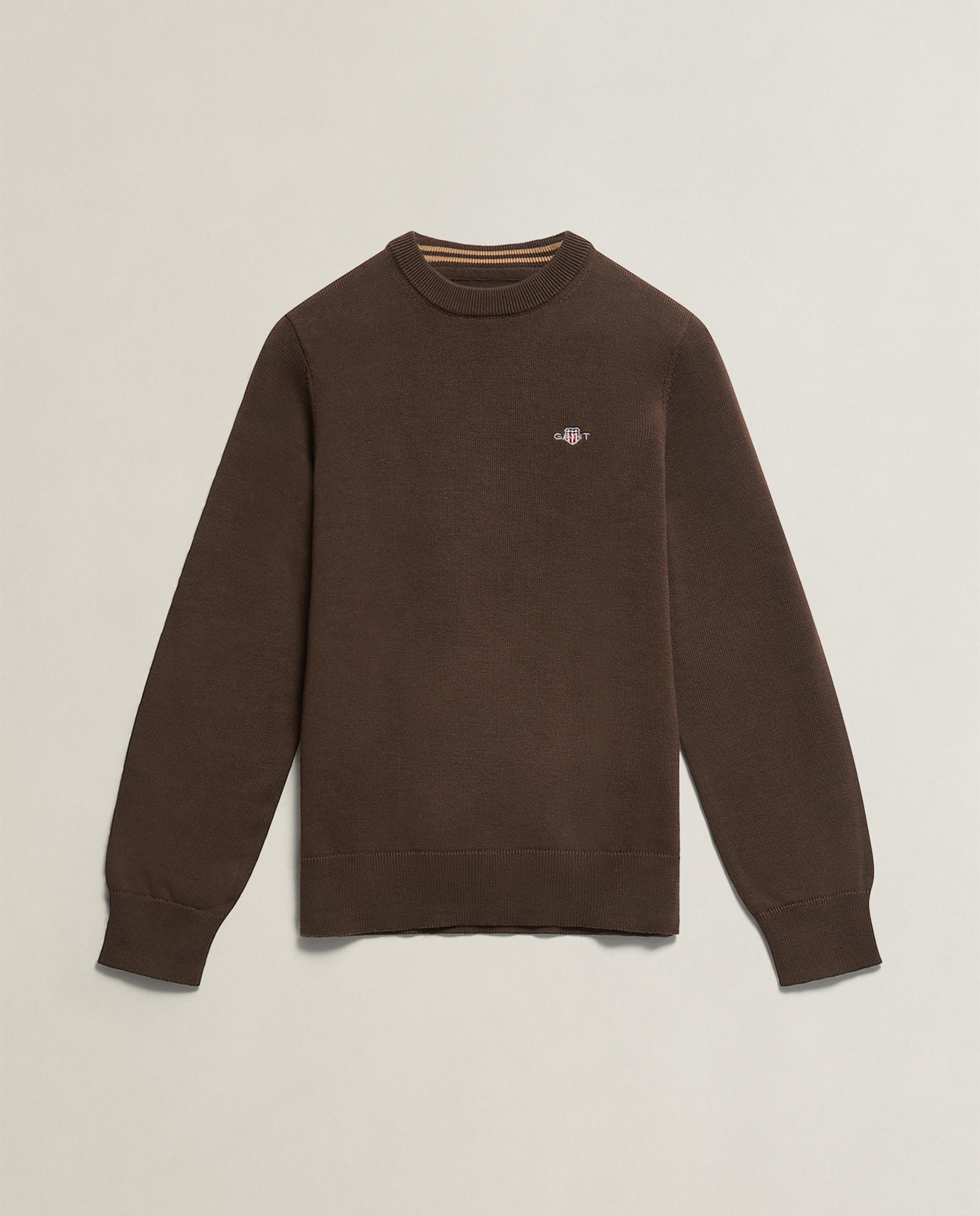 Jersey de niño de manga larga y cuello redondo - Gant - Marrón Marrón-4