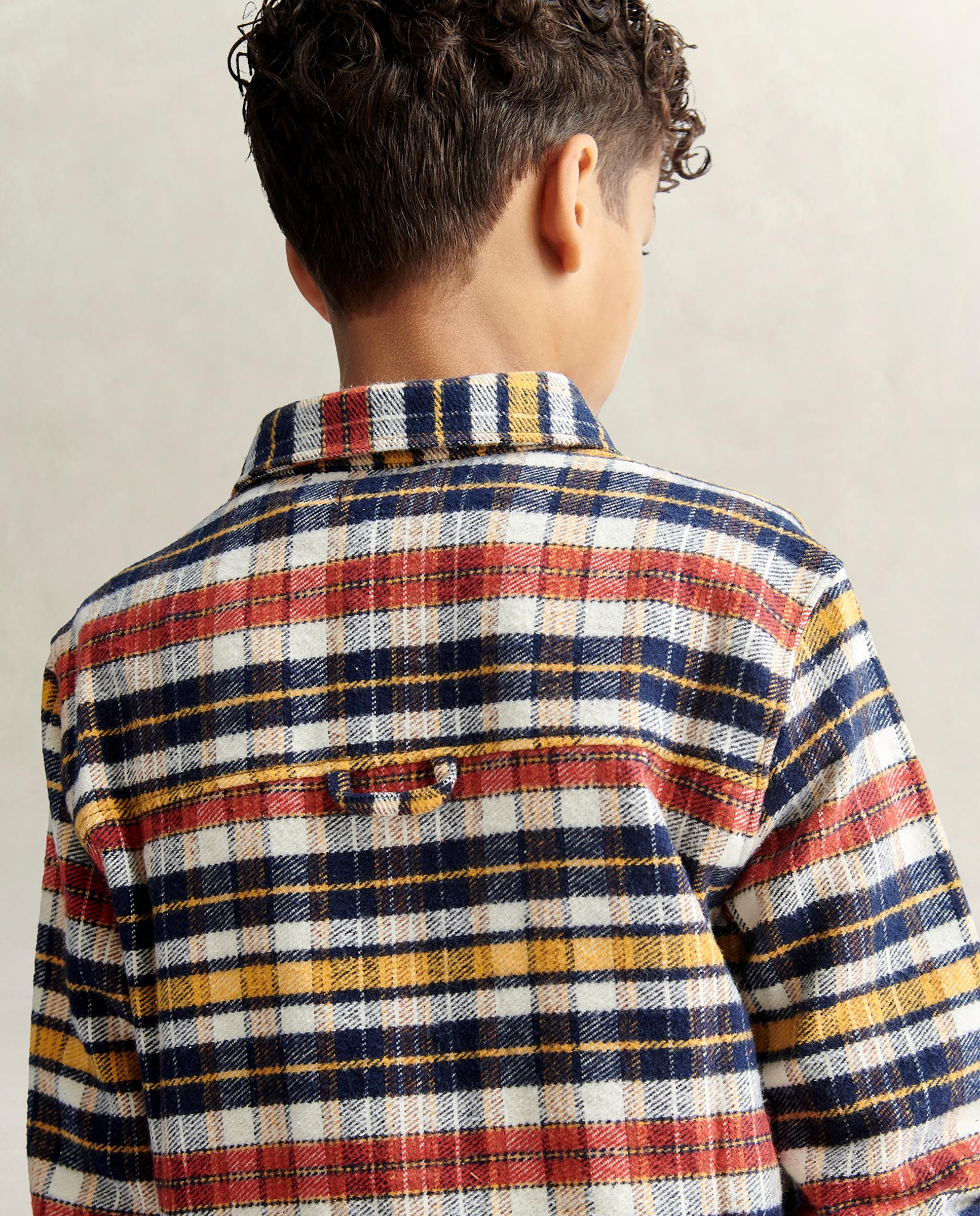 Sobrecamisa de niño de cuadros con bolsillo en el pecho - Gant - Azul oscuro Azul oscuro-3