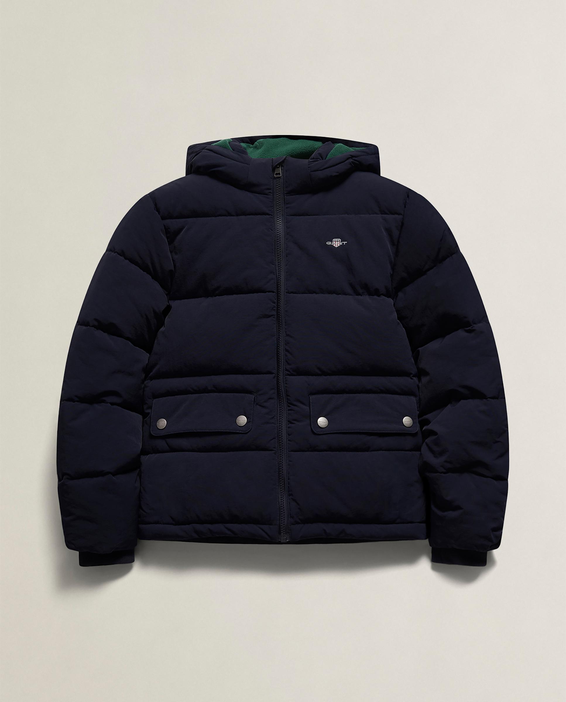 Plumifero de niño con capucha y cierre de cremallera - Gant - Azul oscuro Azul oscuro-5