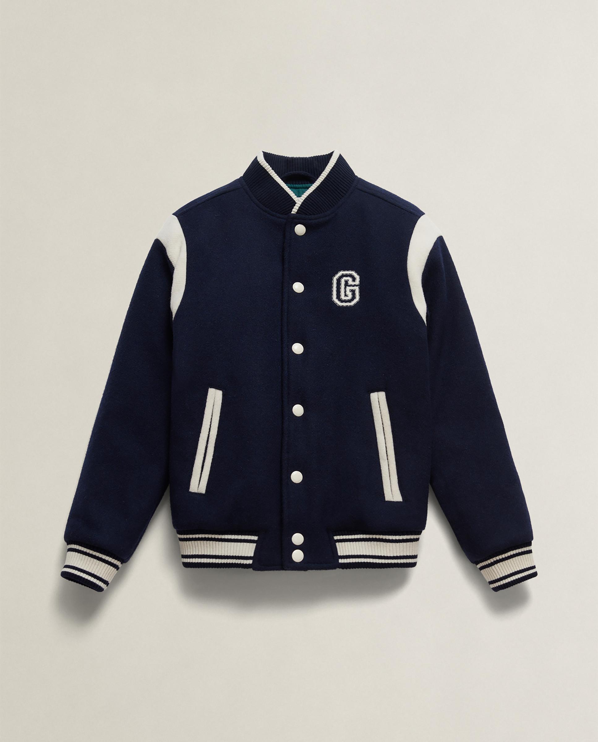 Chaqueta de niño con cierre a presión y bolsillos laterales - Gant - Azul oscuro Azul oscuro-4