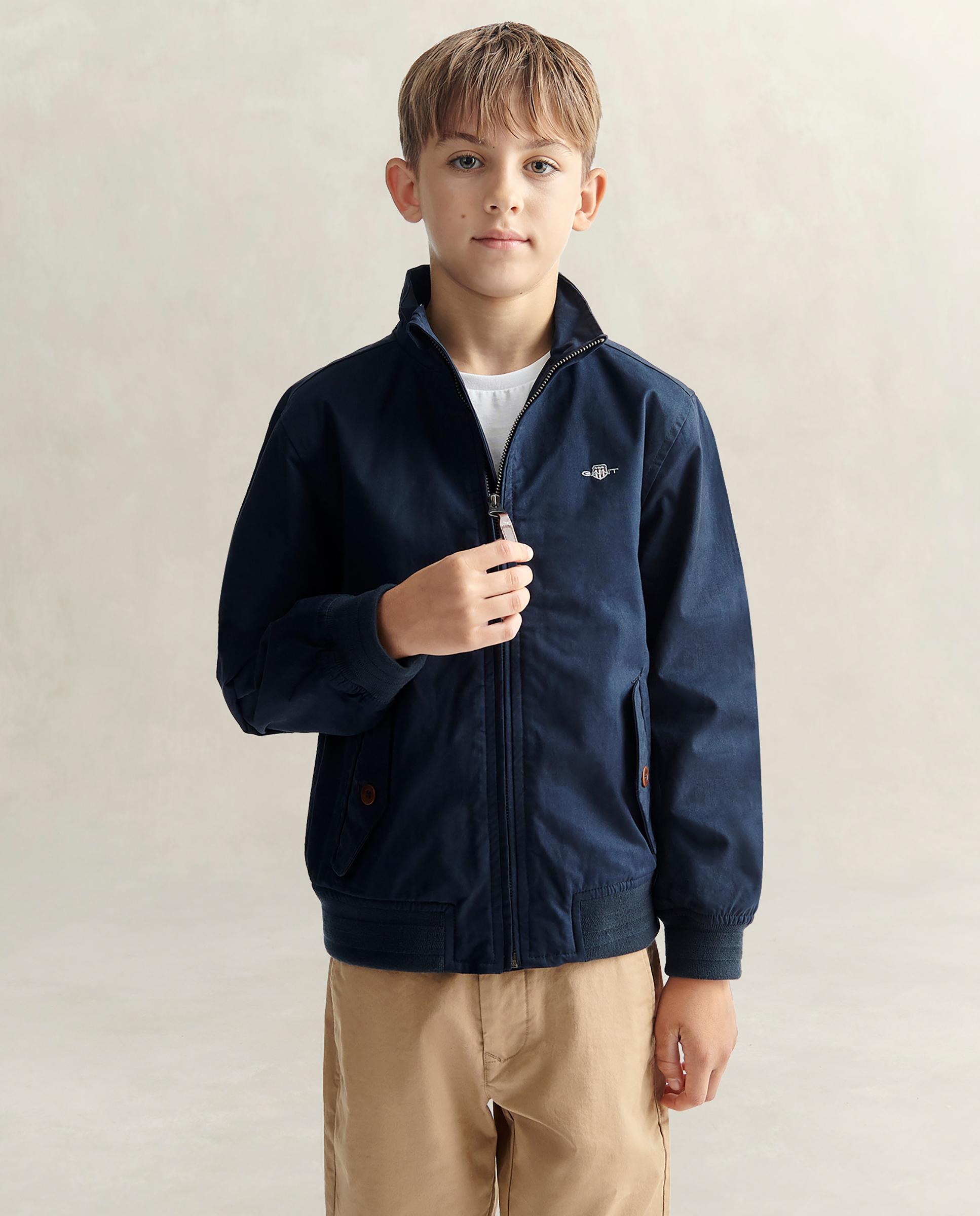 Imagen 0 de Cazadora de niño de cuello alto estilo harrington Azul oscuro