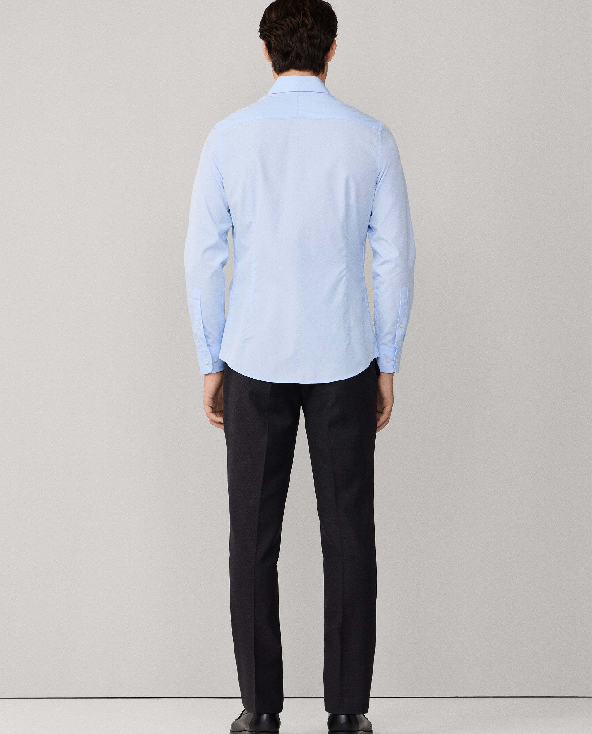 Camisa formal de hombre slim fit lisa - Hackett - Azul Azul-3