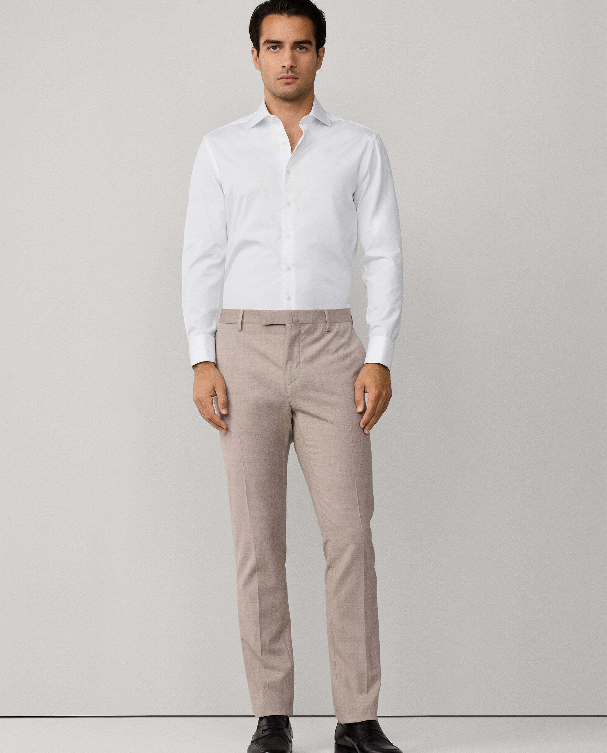 Camisa de hombre formal popelín fit tailored - Hackett - Blanco Blanco-2