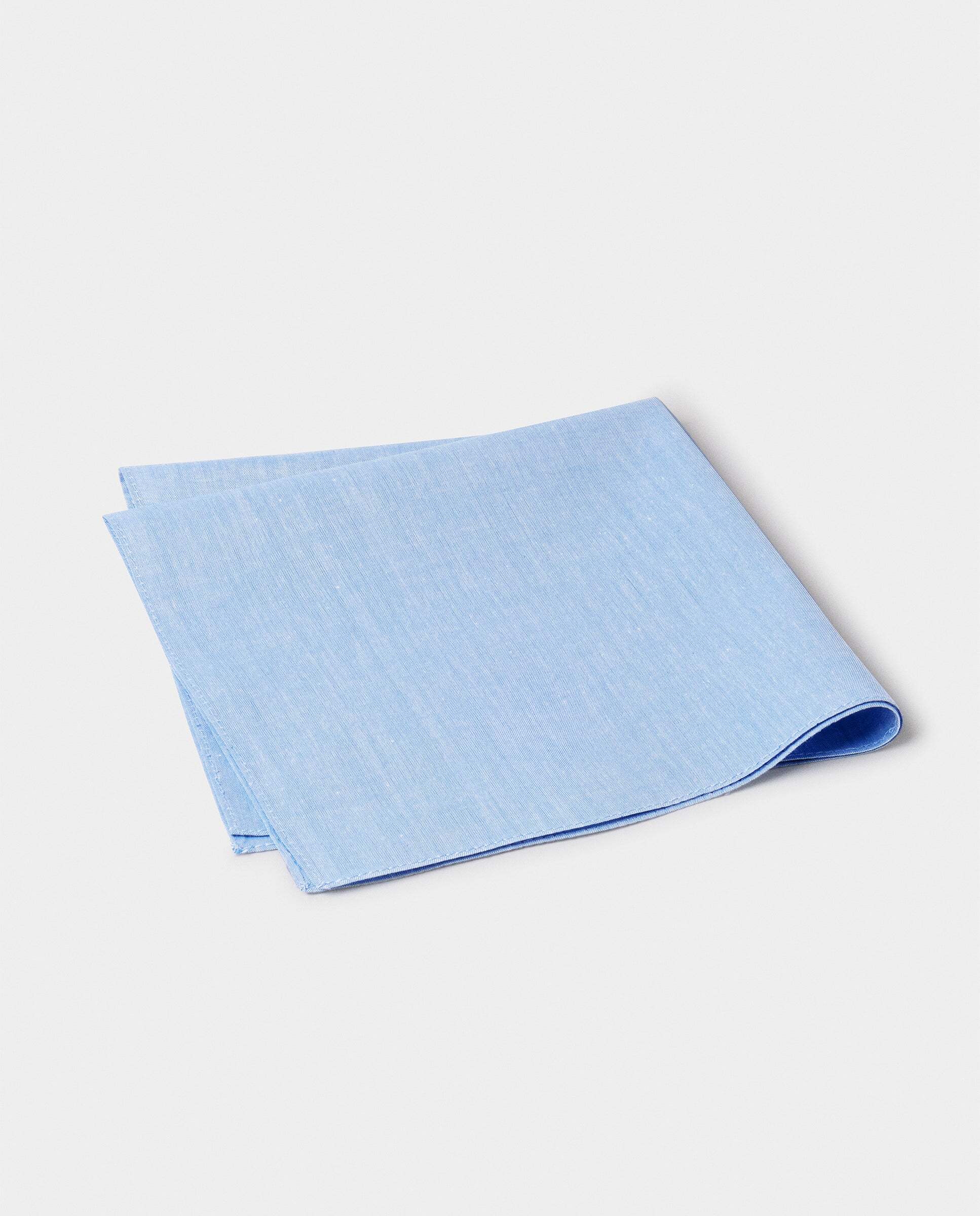 Imagen 0 de Pañuelo bolsillo algodón liso Azul claro