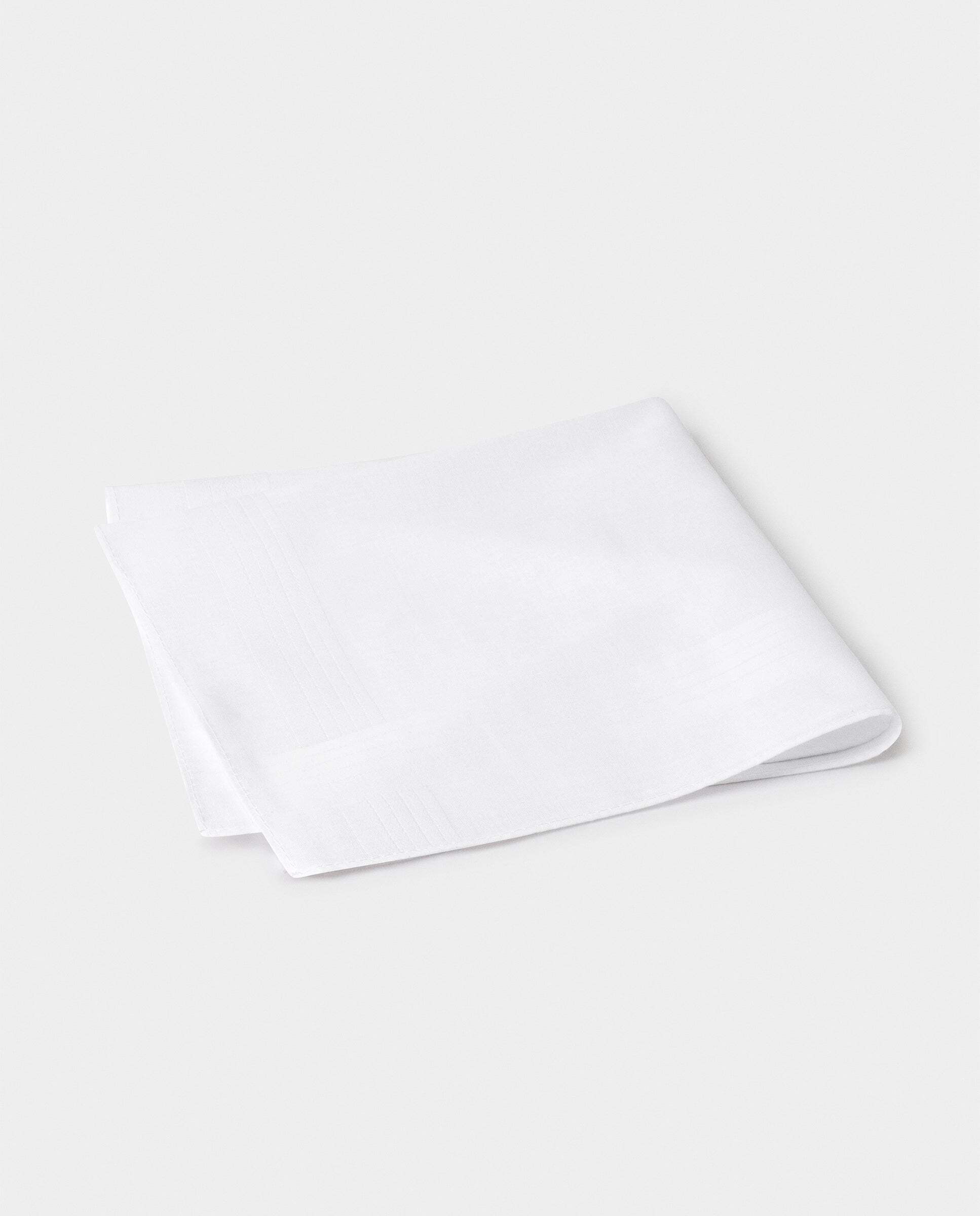 Imagen 0 de Pañuelo de hombre liso de algodón Blanco