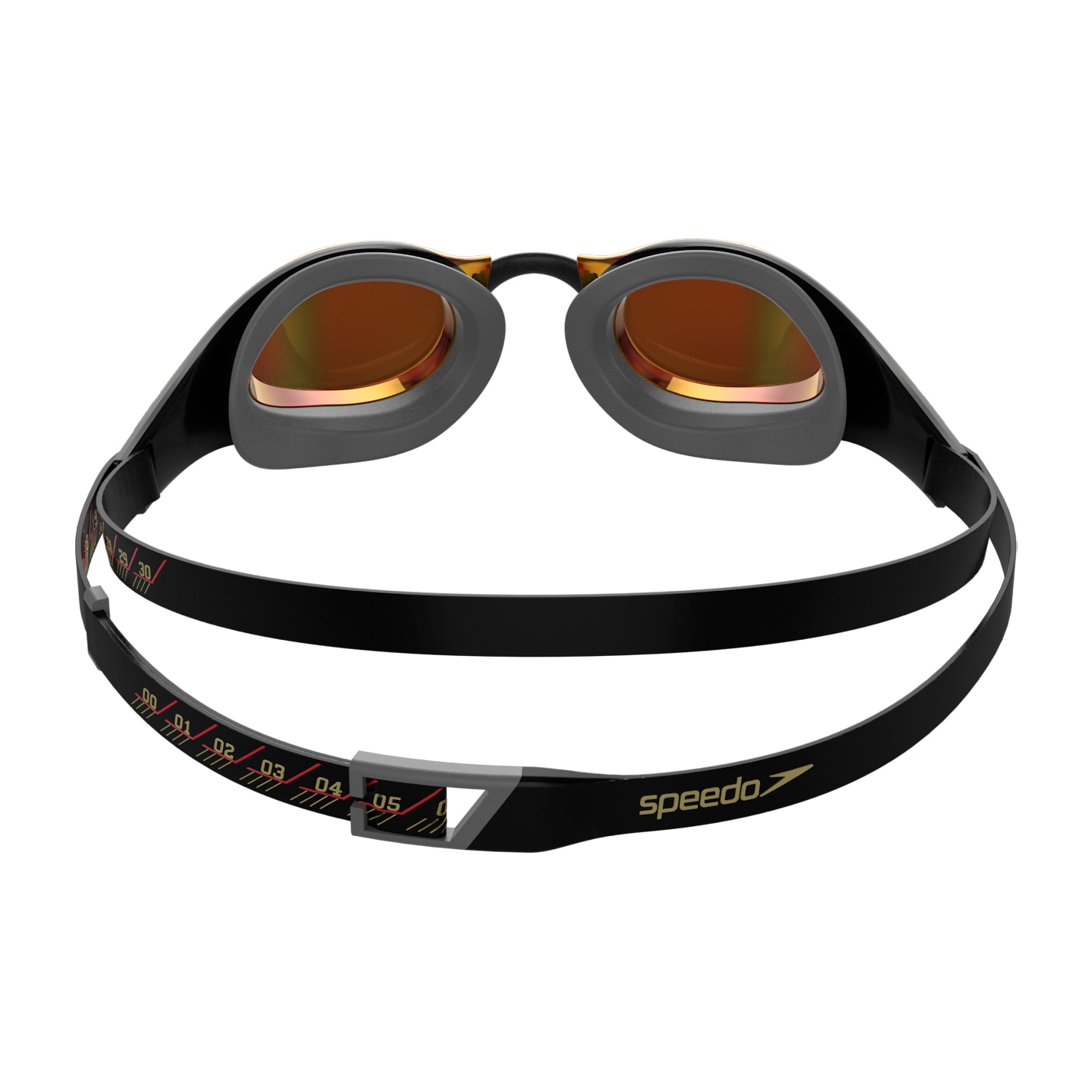 Gafas de natación unisex fastskin pure focus mirror speedo - Negro / Naranja Negro / Naranja-3