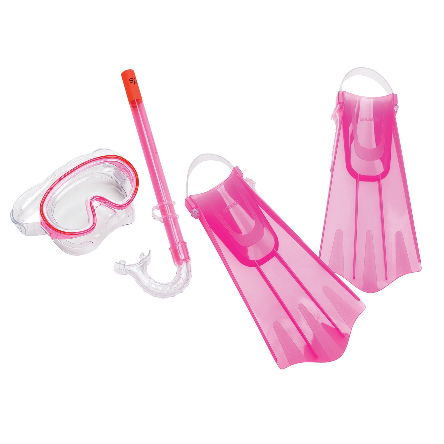 Imagen 0 de Kit de buceo para niños aqua quest mask snorkel fin set speedo Rosa