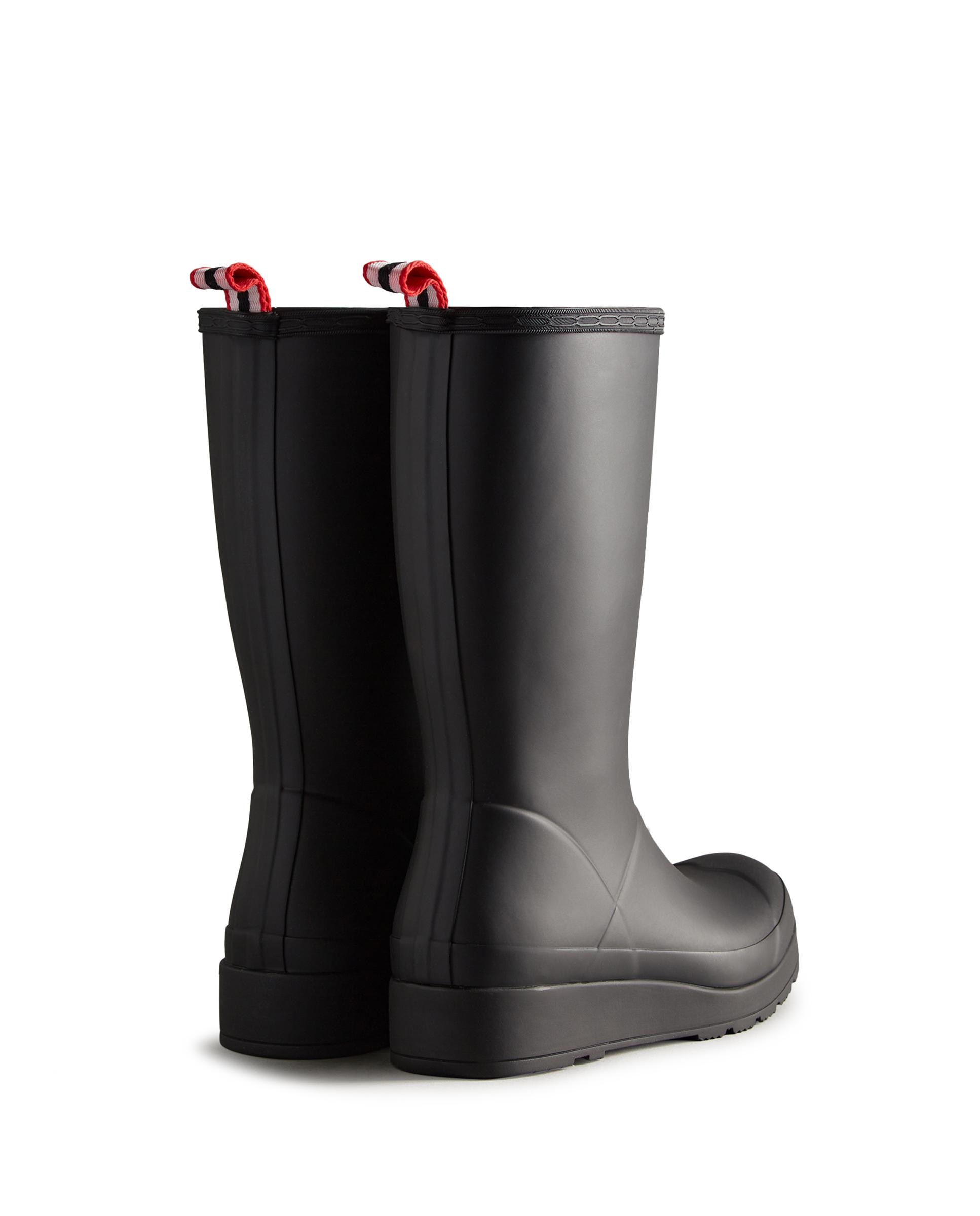 Botas de agua de mujer Play de media caña y plataforma - Hunter - Negro Negro-2