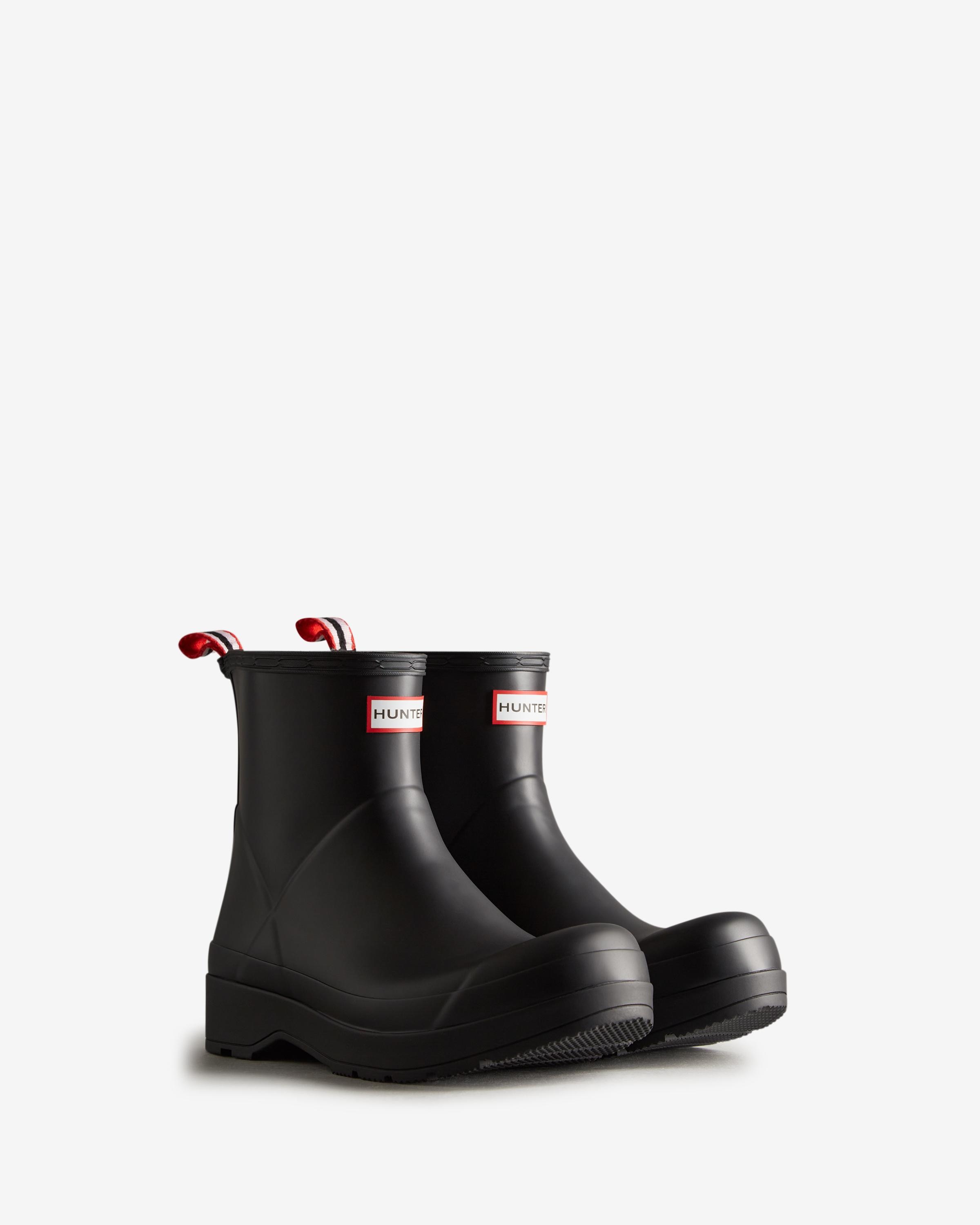 Botas de agua de hombre play short con tira a contraste - Hunter - Negro Negro-3