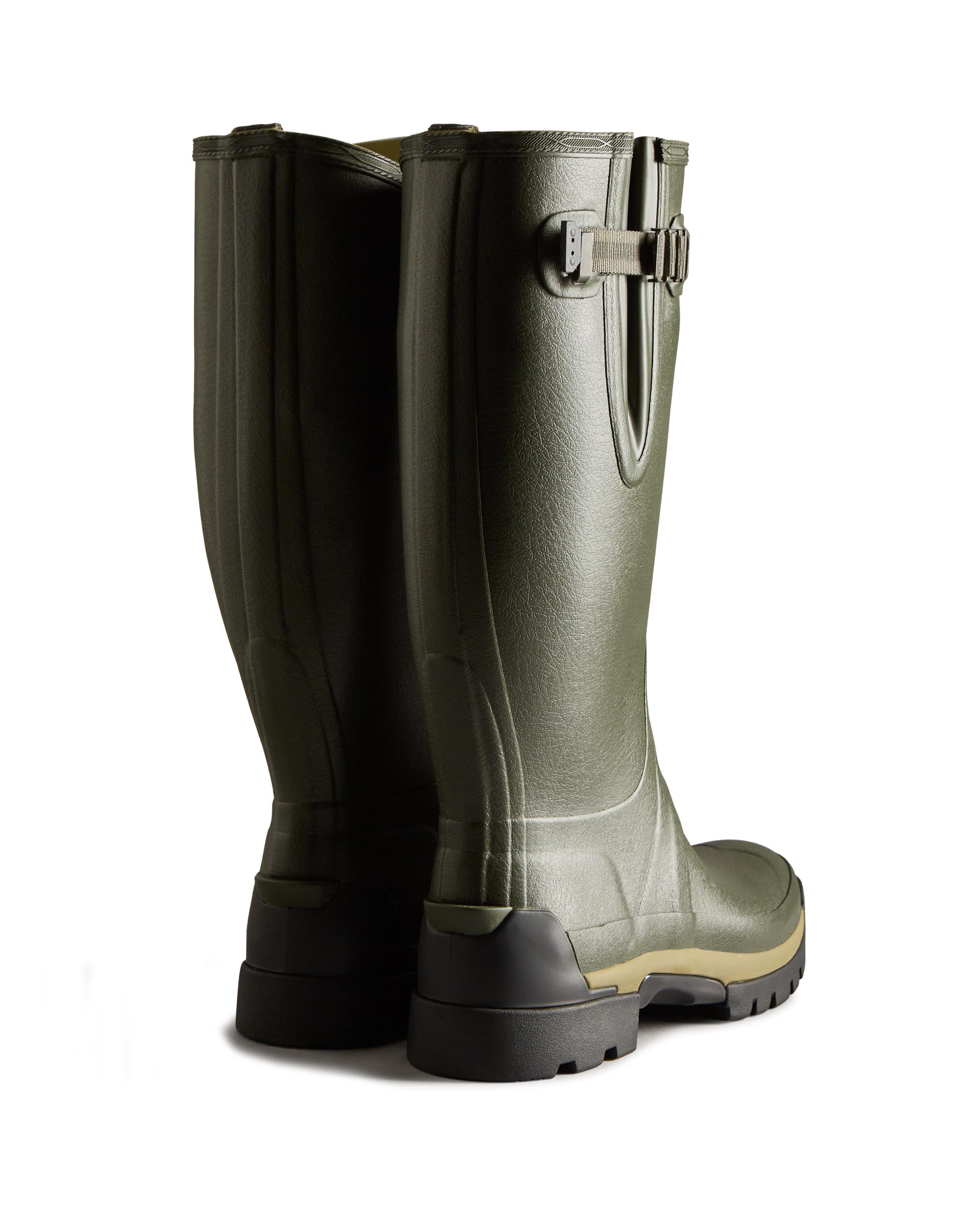 Hunter - Botas de agua de hombre balmoral con tacos y hebilla ajustable.