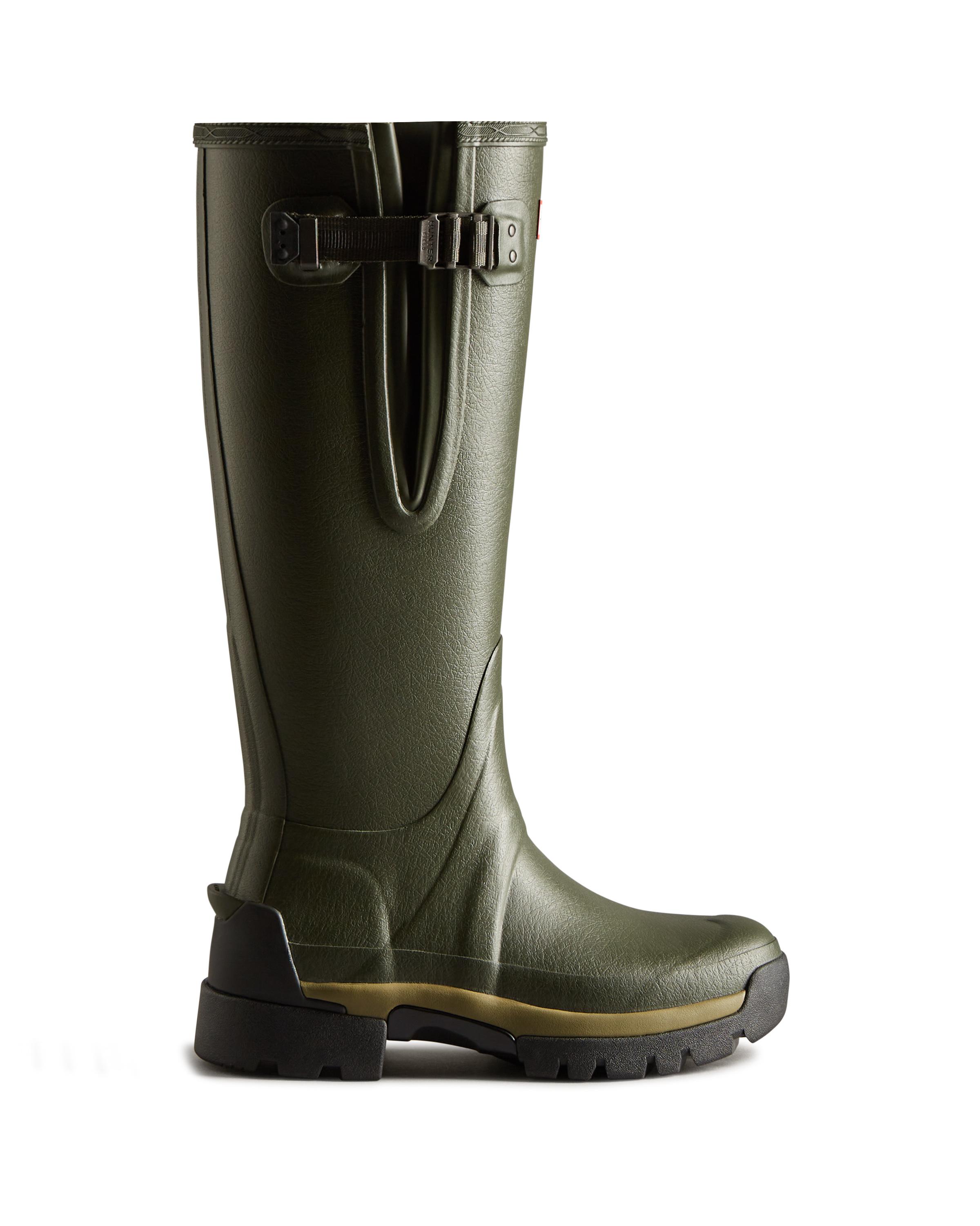 Hunter - Botas de agua de mujer balmoral con tacos y hebilla ajustable.