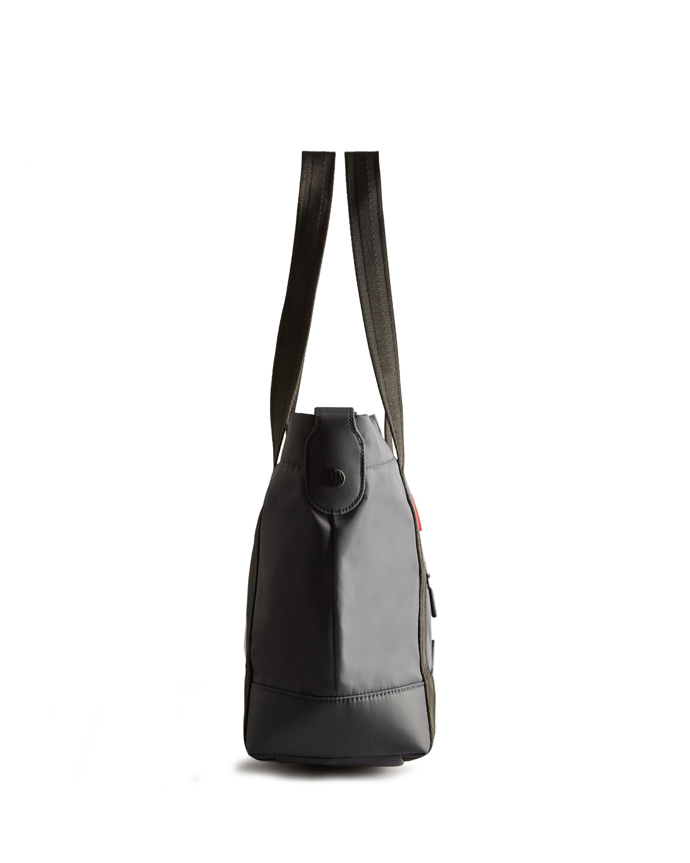 Tote mediano de nylon en verde militar con cremallera - Hunter - Navy Navy-4