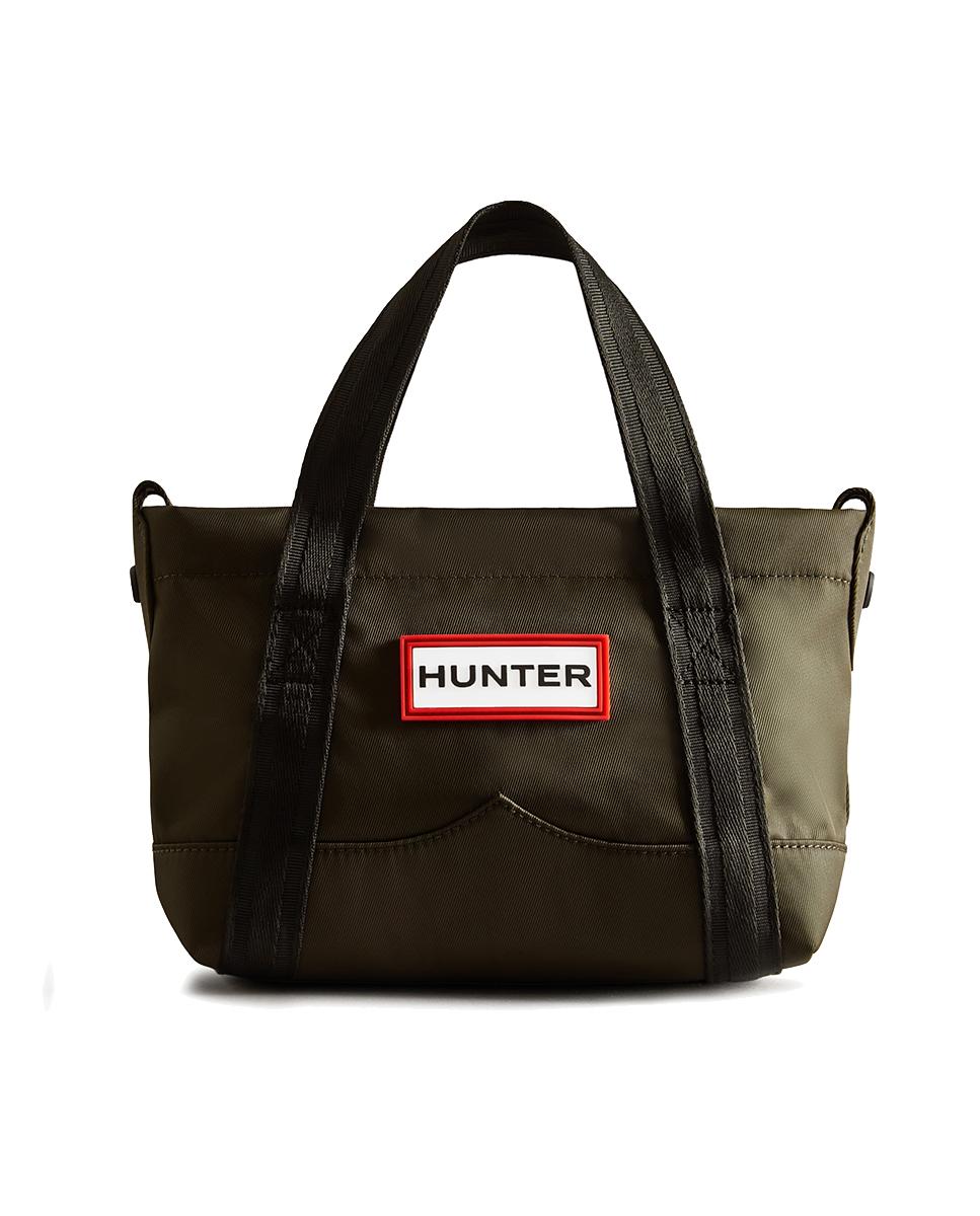 Tote pequeño unisex Hunter de nylon en negro con varias asas - Verde Oliva Verde Oliva-1