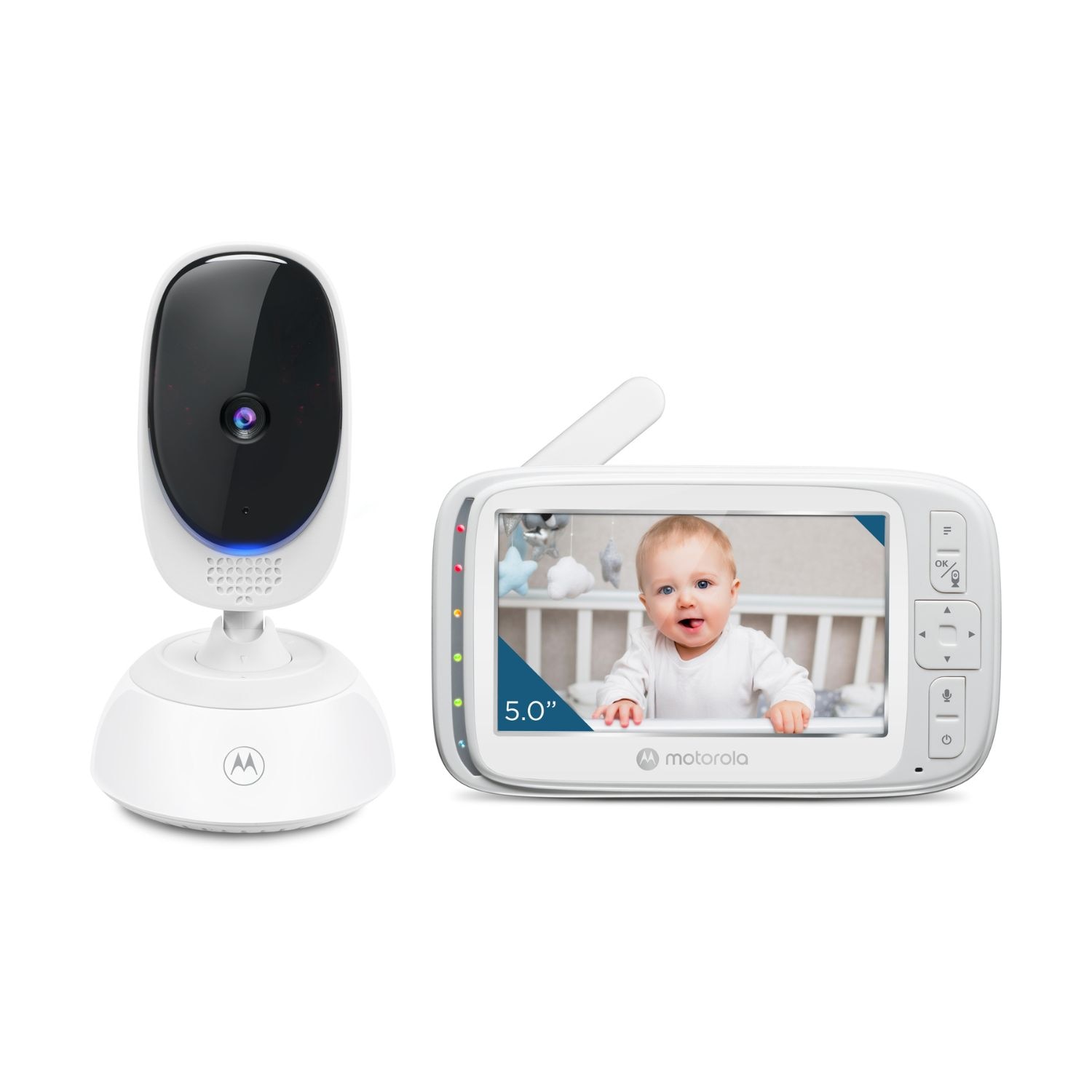 MOTOROLA - Vigilabebés con camara Motorola Nursery VM75 con pantalla de 5" visión nocturna infrarroja y zoom digital.