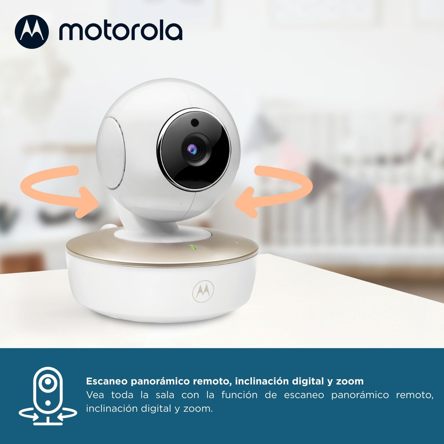 Vigilabebés HD con Pantalla 5,0'' Motorola Nursery VM50G - Blanco Blanco-5