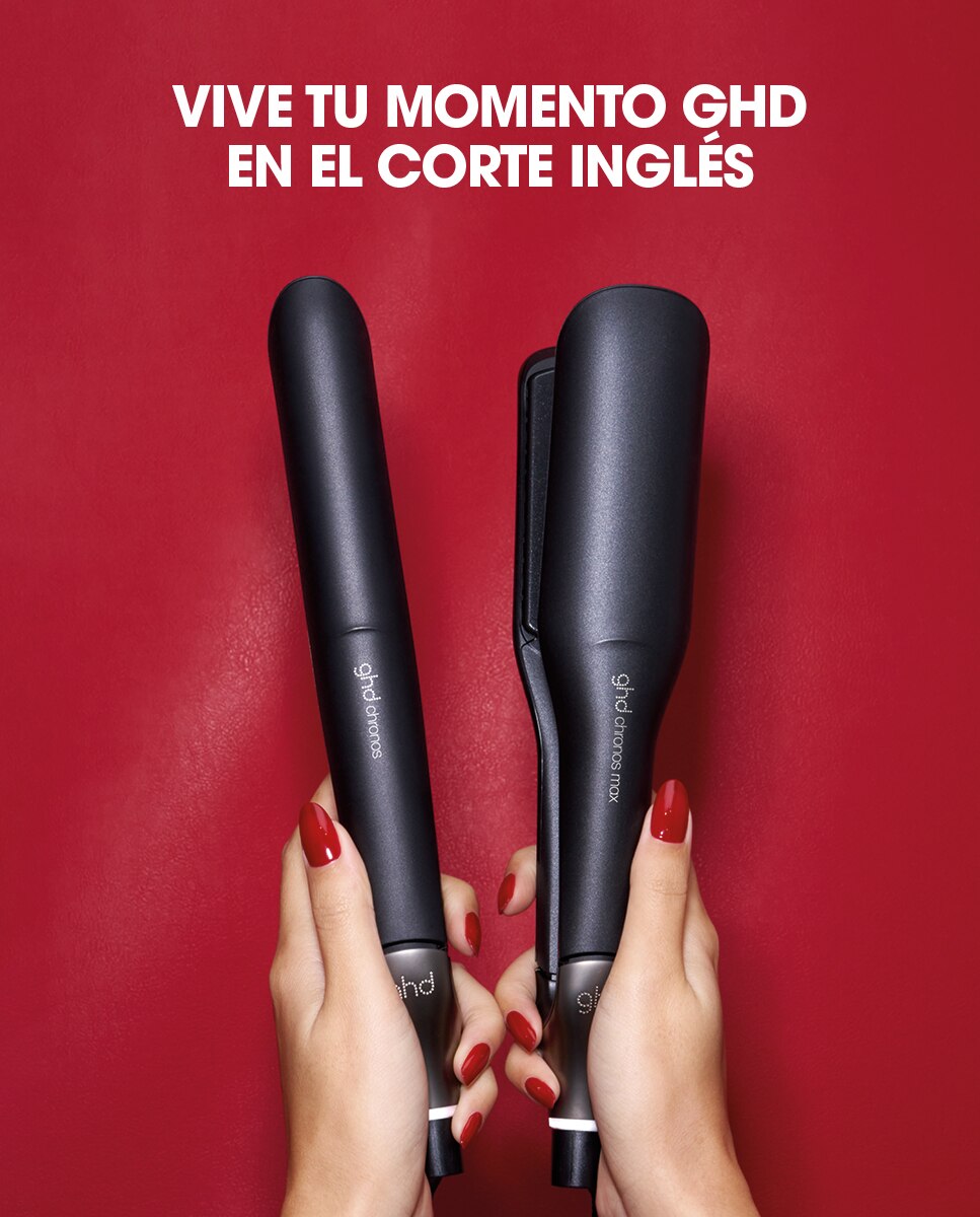 Plancha de pelo con placas anchas ghd chronos max negra 2
