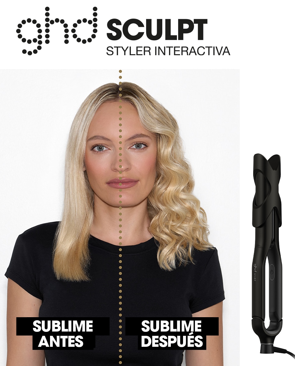 Plancha de pelo interactiva ghd sculpt negra 3