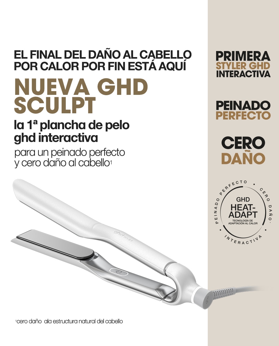 Plancha de pelo interactiva ghd sculpt blanca 4