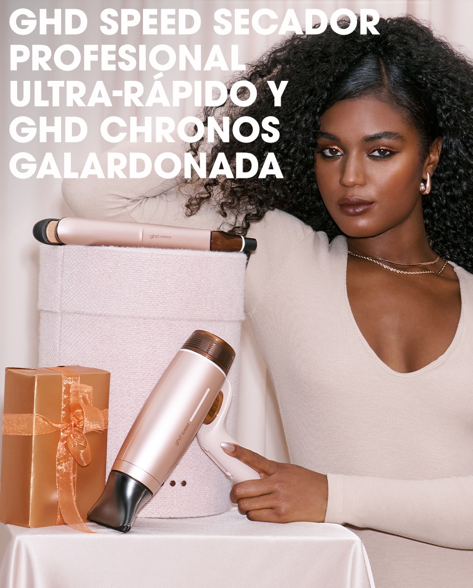 Imagen 3 de Set de regalo ghd deluxe secador Speed y plancha Chronos beige cashmere