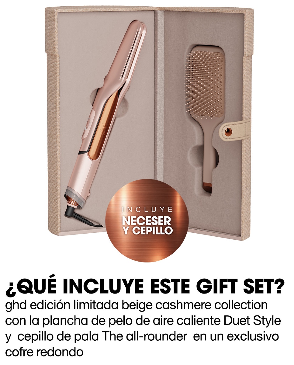 Plancha de aire caliente 2 en 1 ghd duet style gift set beige cashmere 6