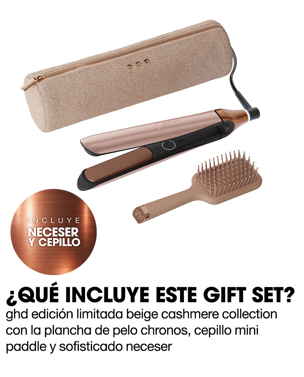 Plancha de pelo ghd chronos gift set beige cashmere 6