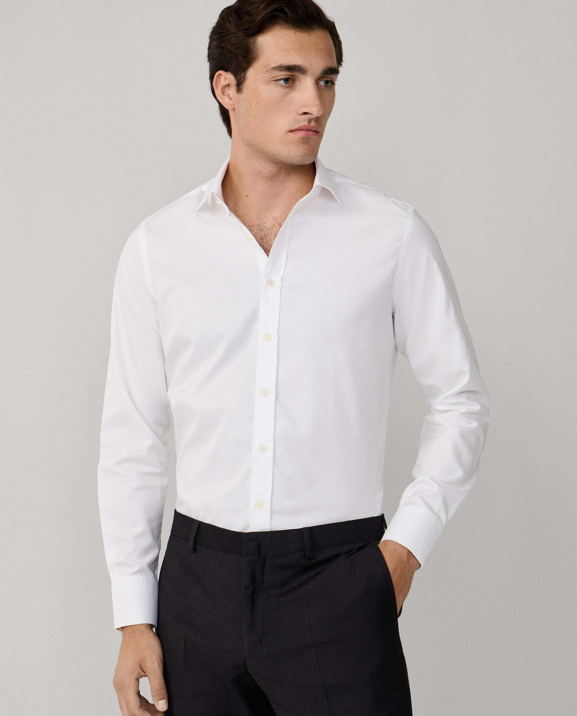 Hackett - Camisa de hombre formal oxford fit tailored.