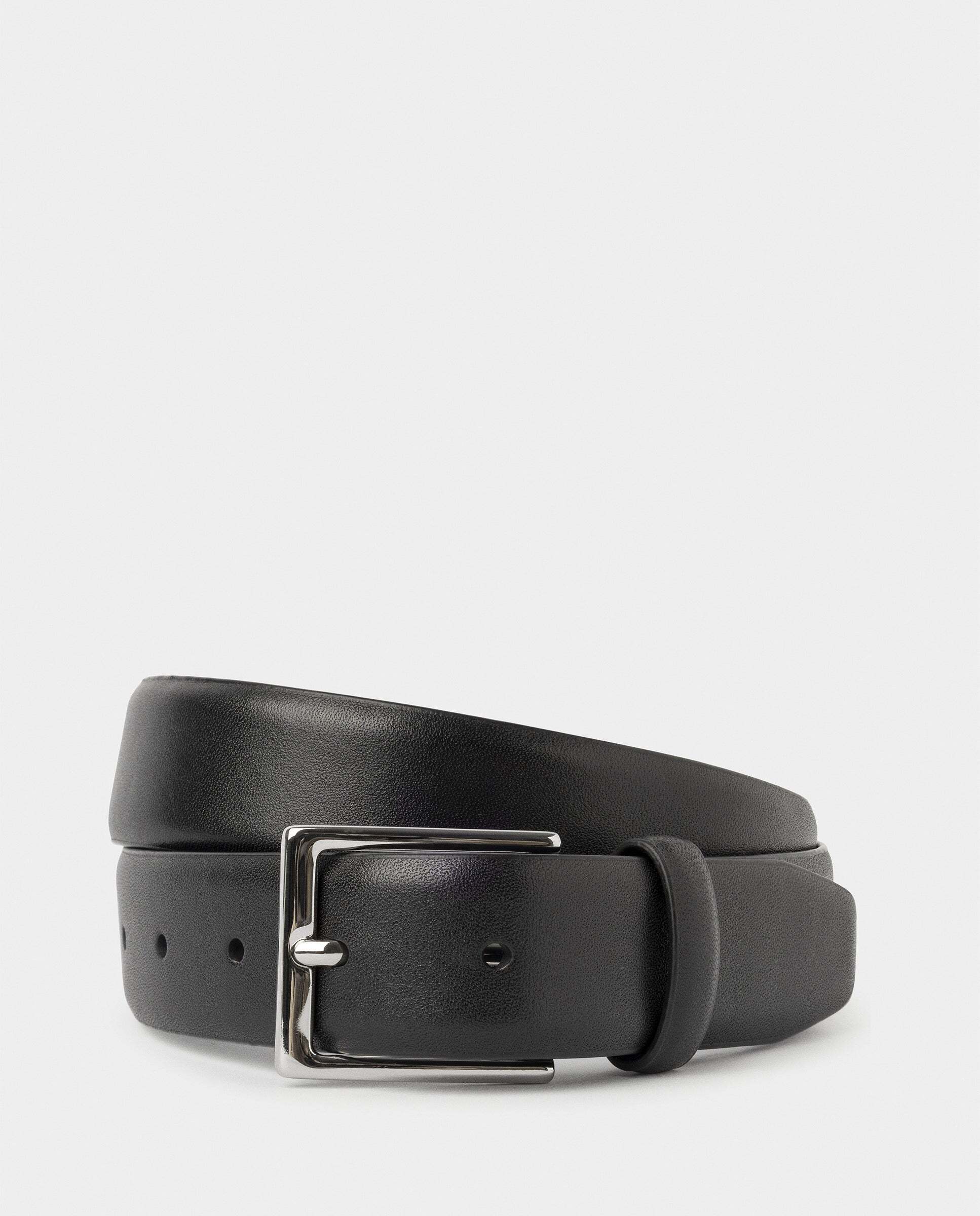 Cinturón de hombre marrón con forro de piel vegana - Hackett - Negro Negro-1