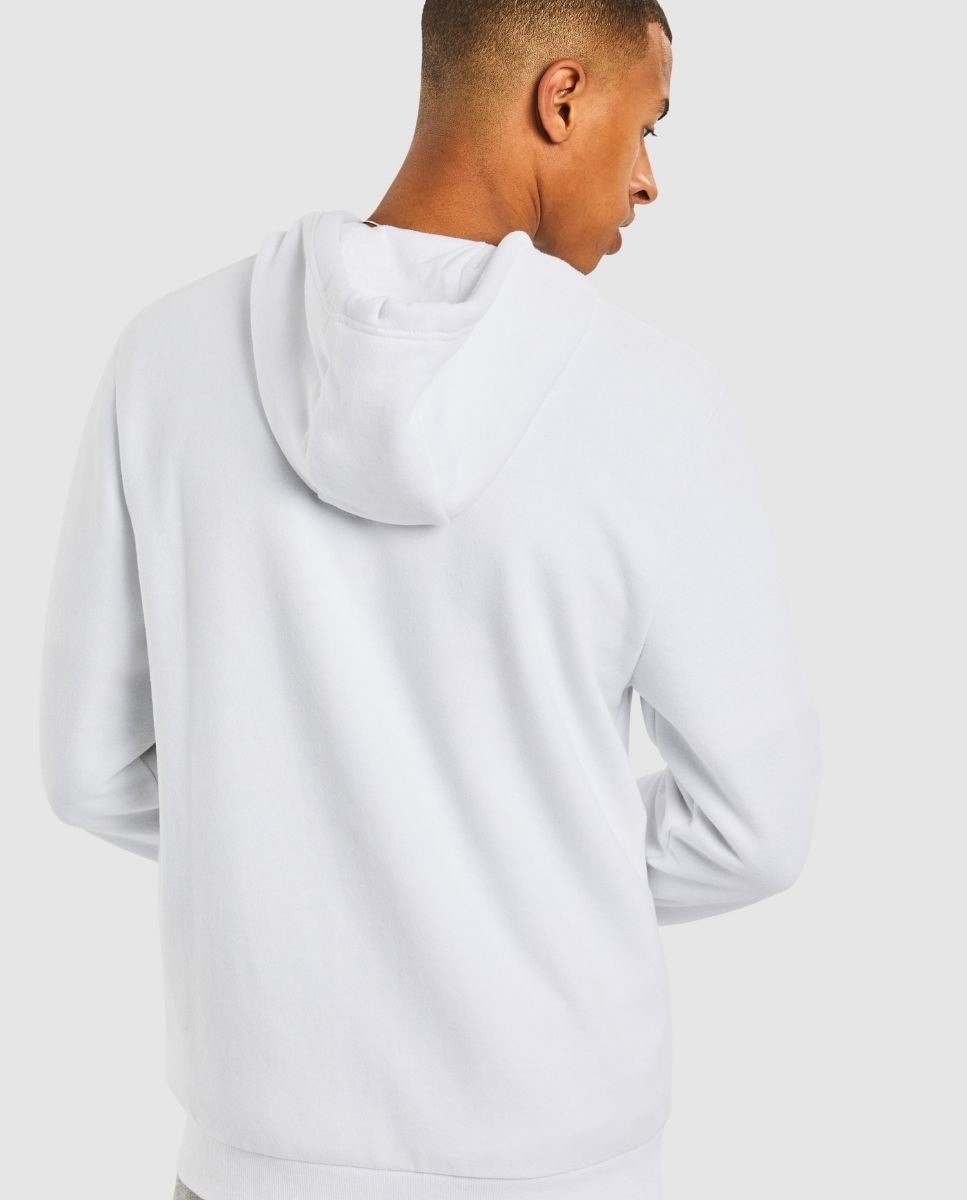 Sweatshirt em Branco com Capuz Branco-2