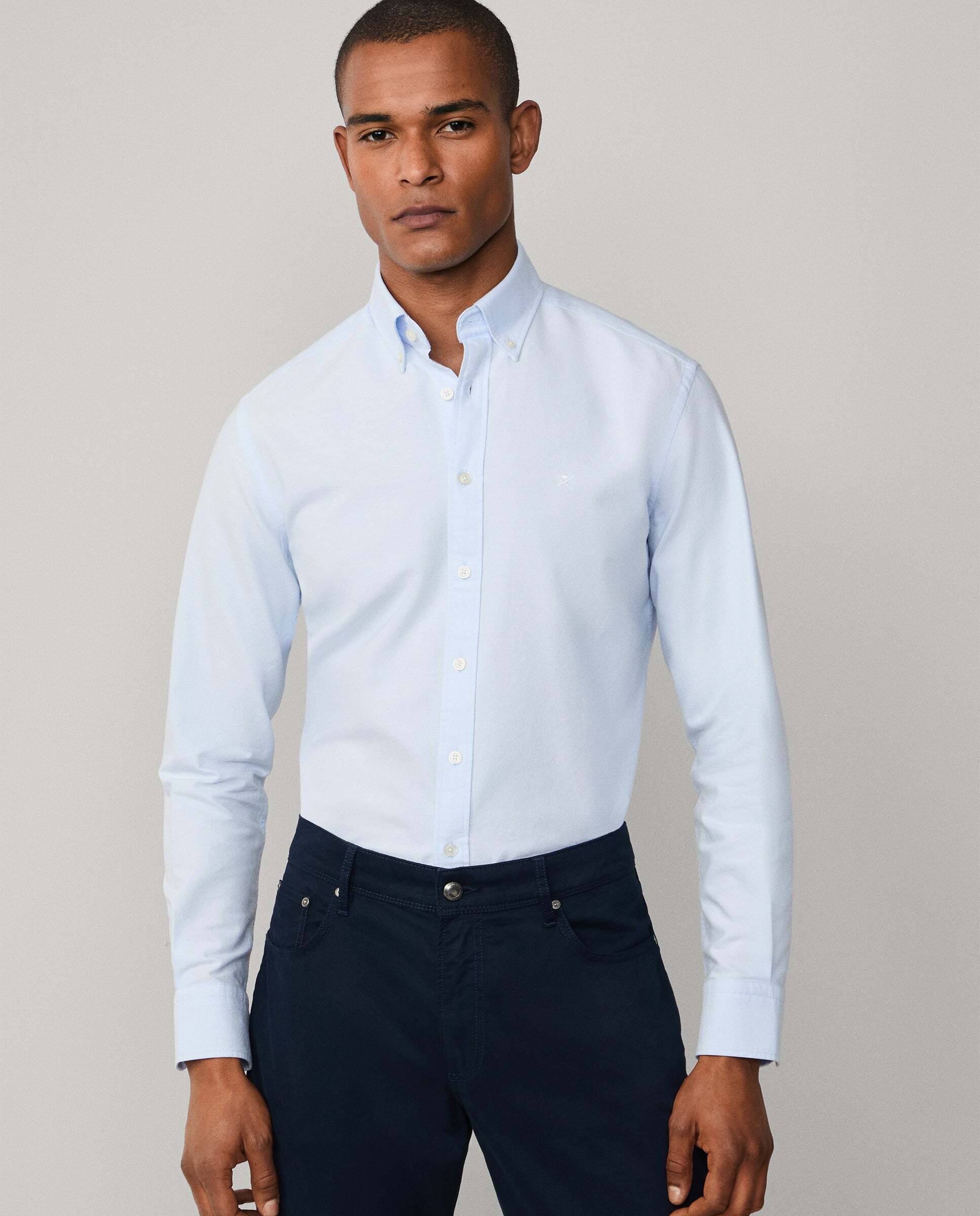 Hackett - Camisa oxford de hombre lavada fit tailored.