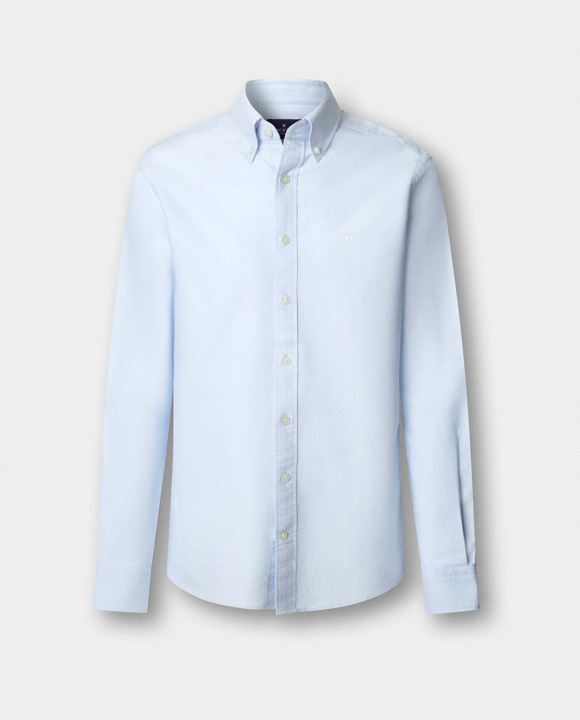 Camisa de hombre oxford lavada fit tailored - Hackett - Azul Azul-10