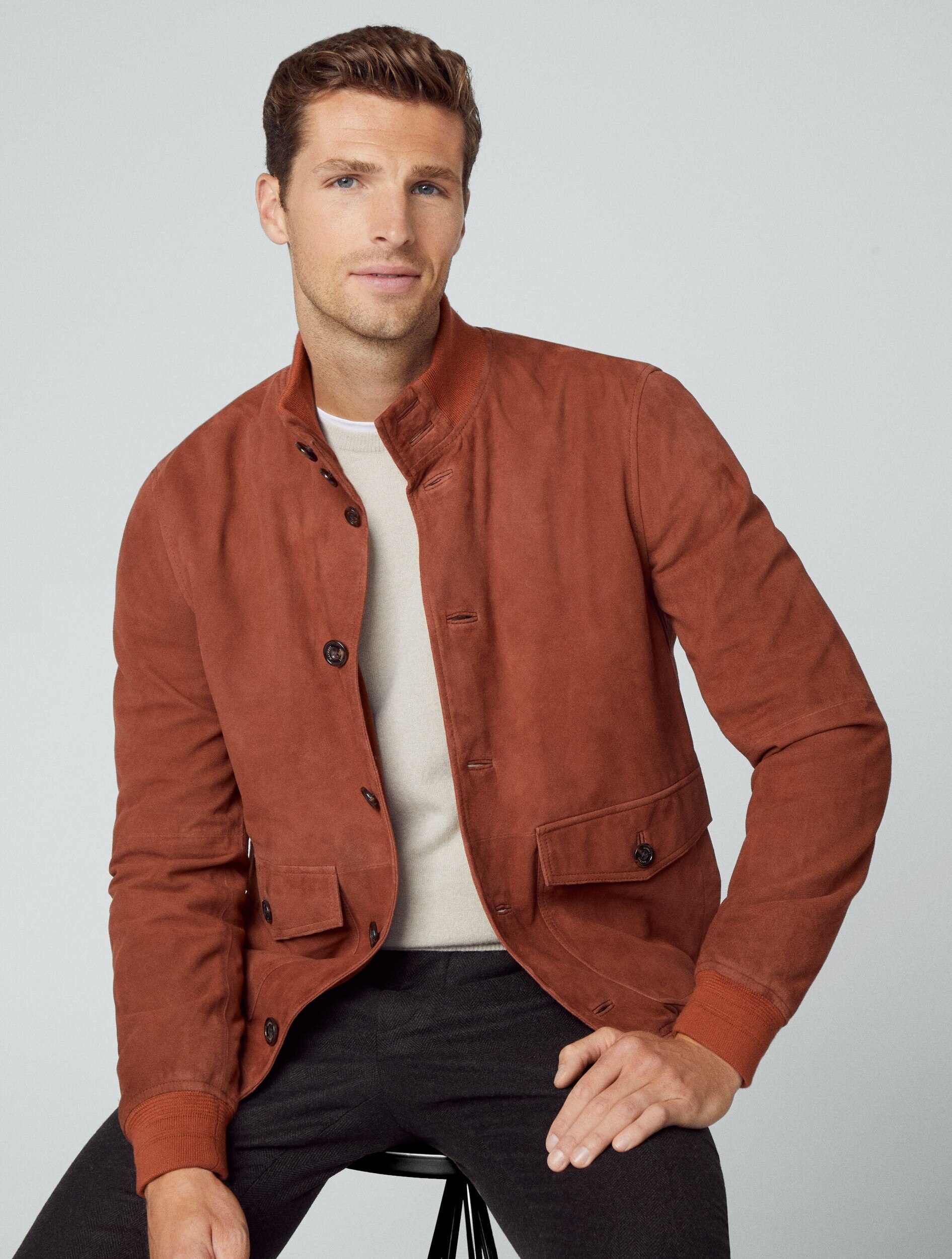 Chaquetas de piel online hombre el corte ingles