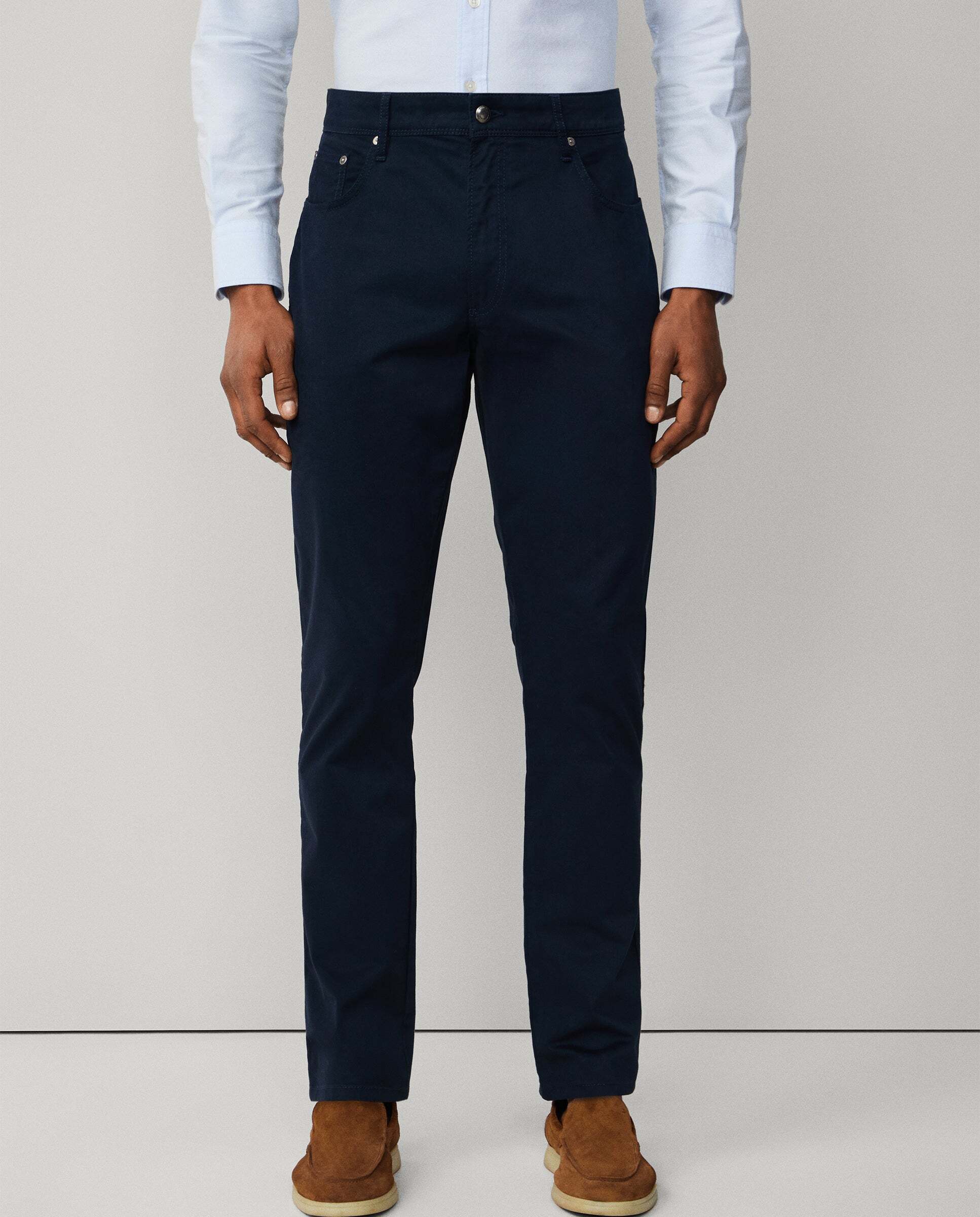 Imagen 2 de Pantalón de hombre trinity 5 bolsillos fit regular - Hackett - Azul Azul