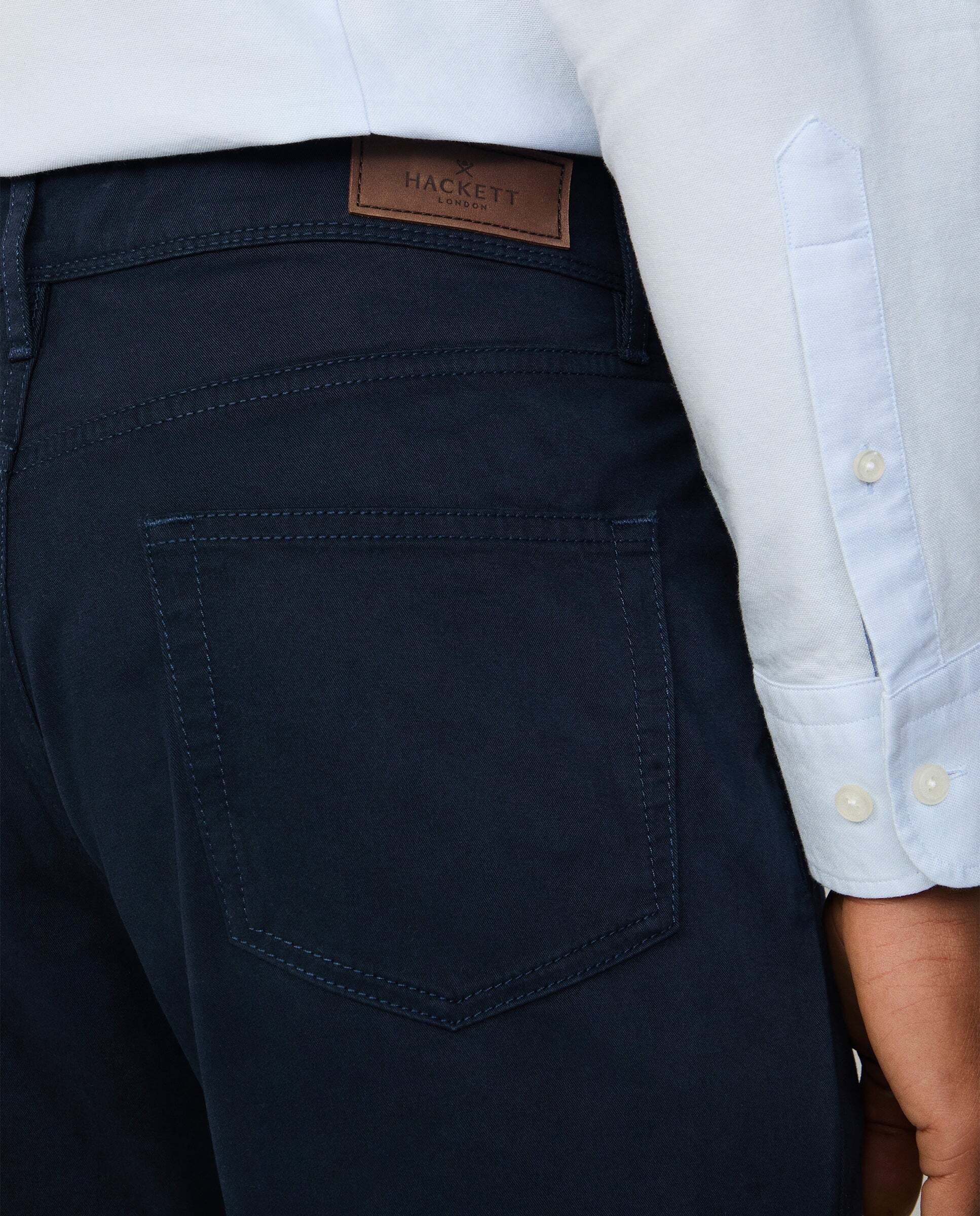 Imagen 5 de Pantalón de hombre trinity 5 bolsillos fit regular - Hackett - Azul Azul