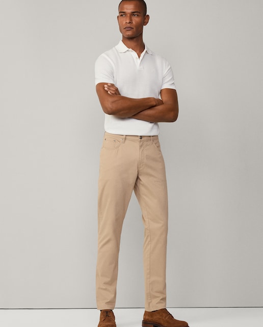 Imagen 0 de Pantalón cinco bolsillos de hombre regular fit en tejido de sarga