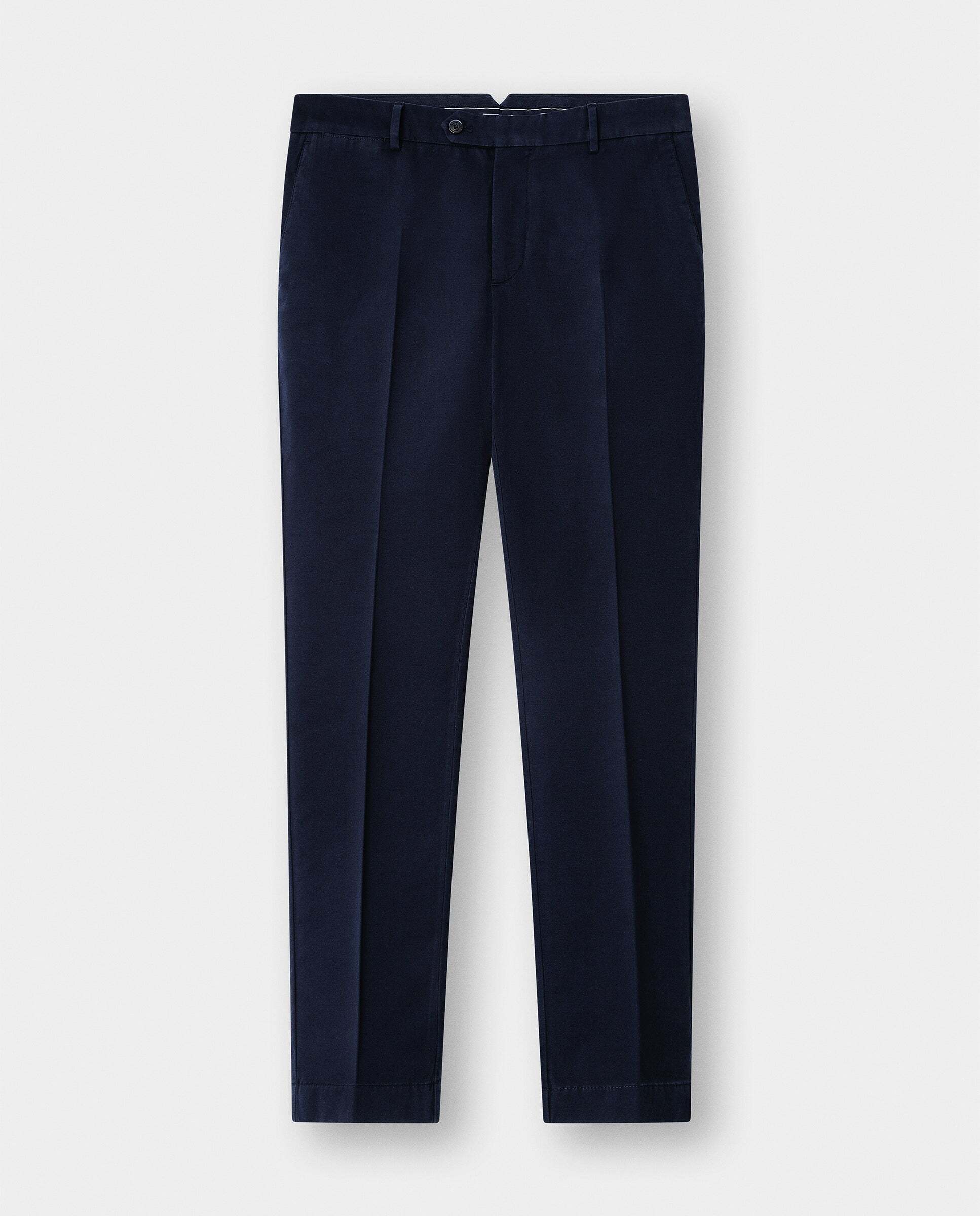 Chino de hombre slim fit en tejido de sarga - Hackett - Azul Azul-7