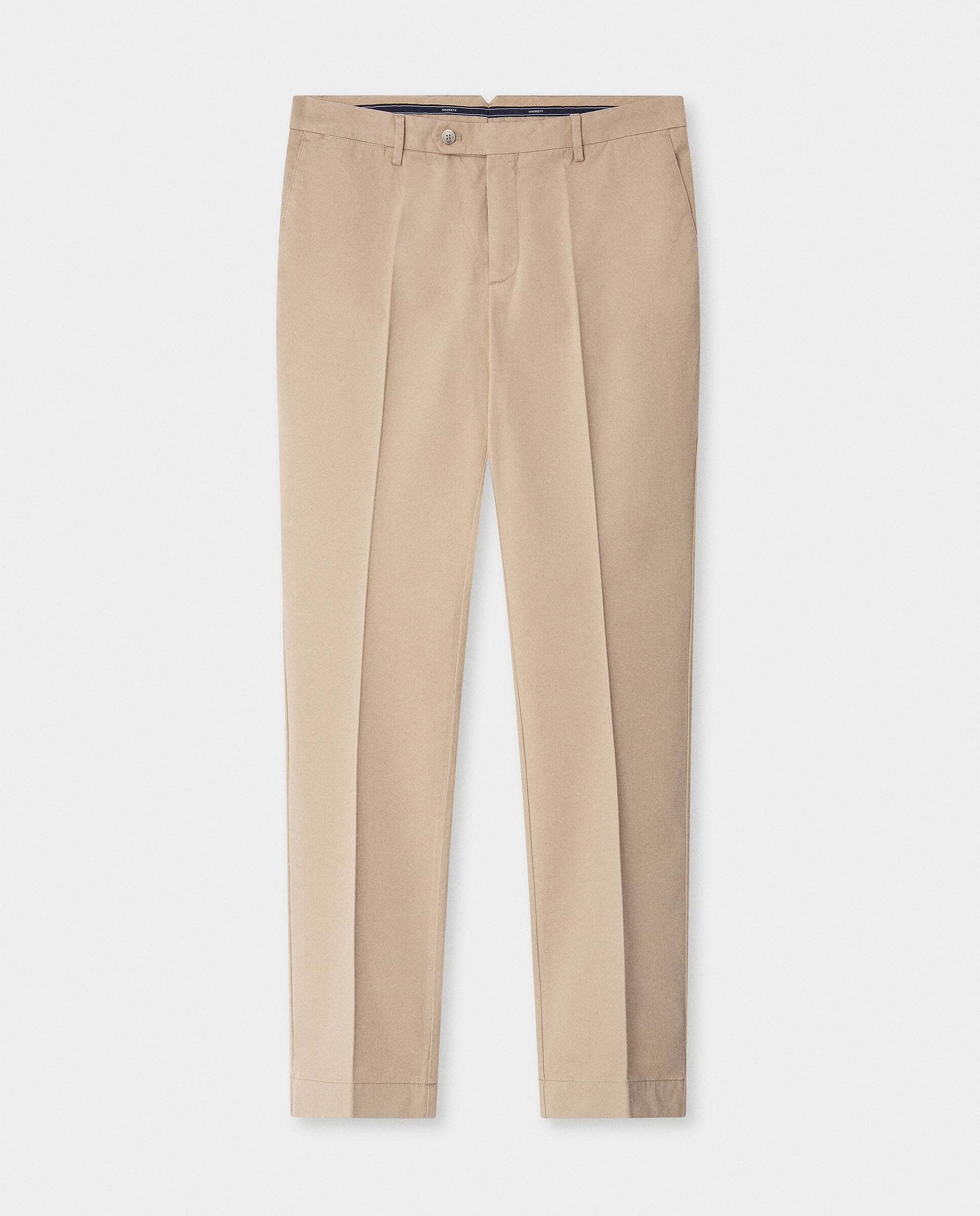 Chino de hombre slim fit en tejido de sarga - Hackett - Natural Natural-7