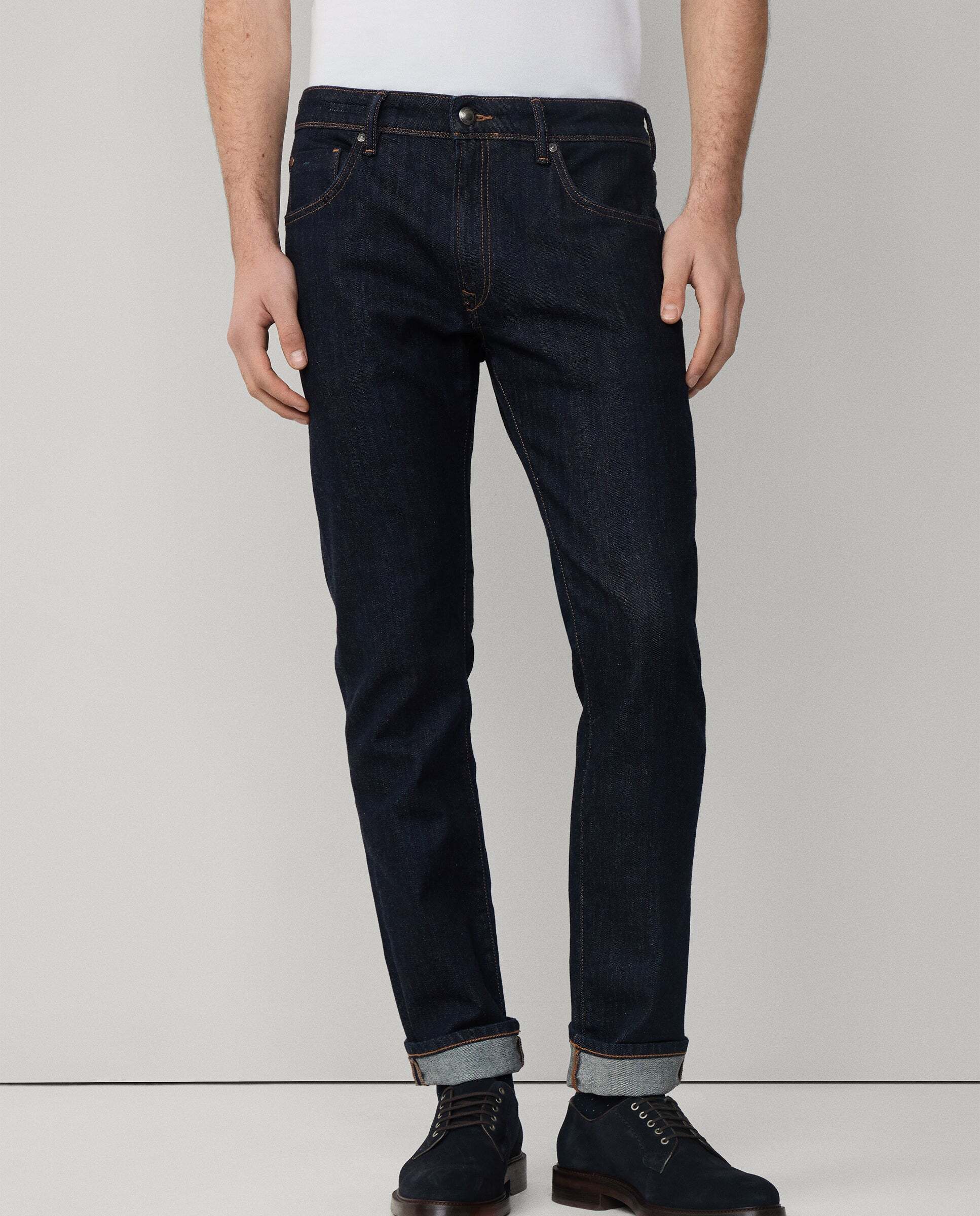Imagen 2 de Vaquero de hombre selvedge lavado rinse fit slim - Hackett - Azul Azul