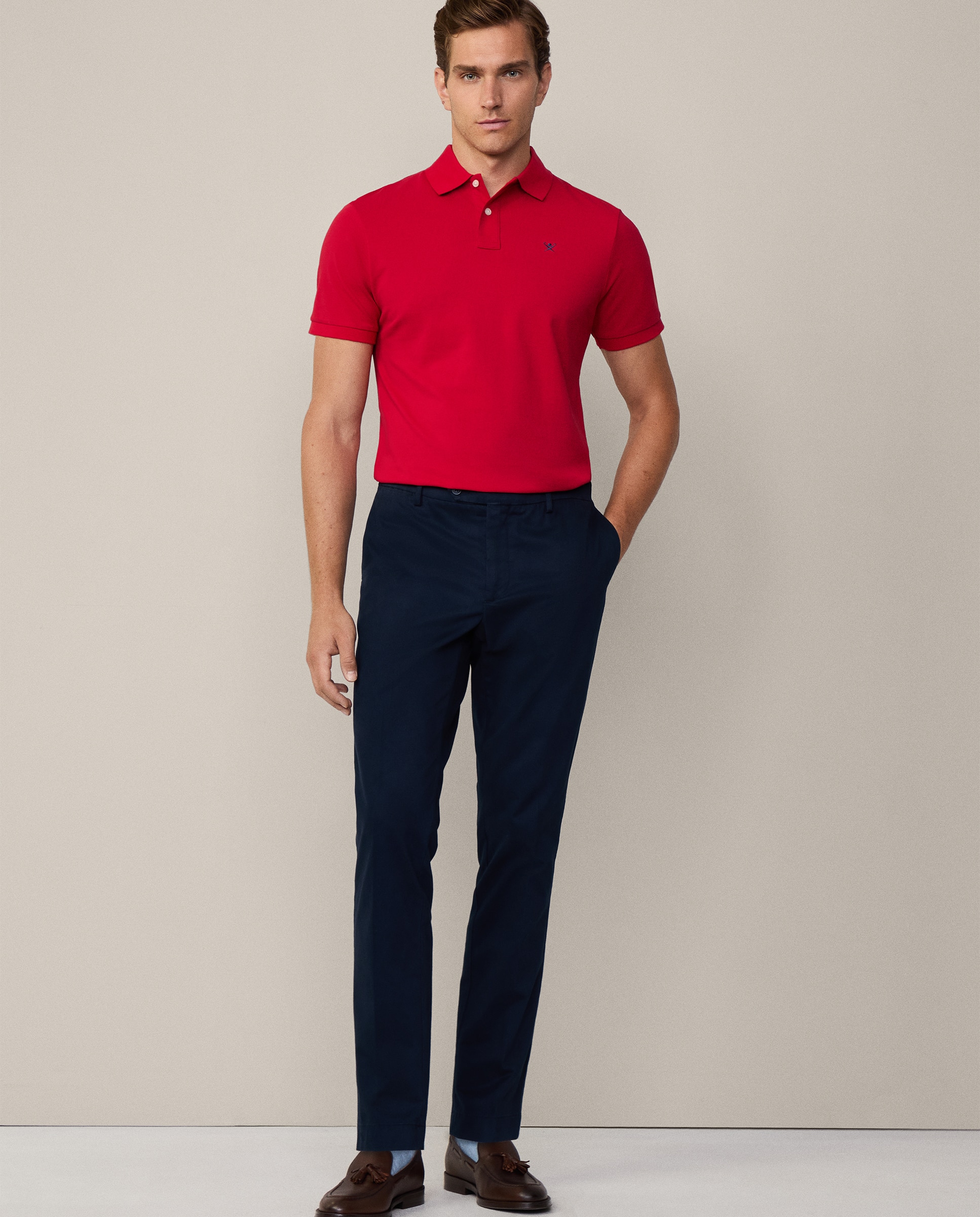 Hackett - Chino de hombre slim fit en tejido de sarga.