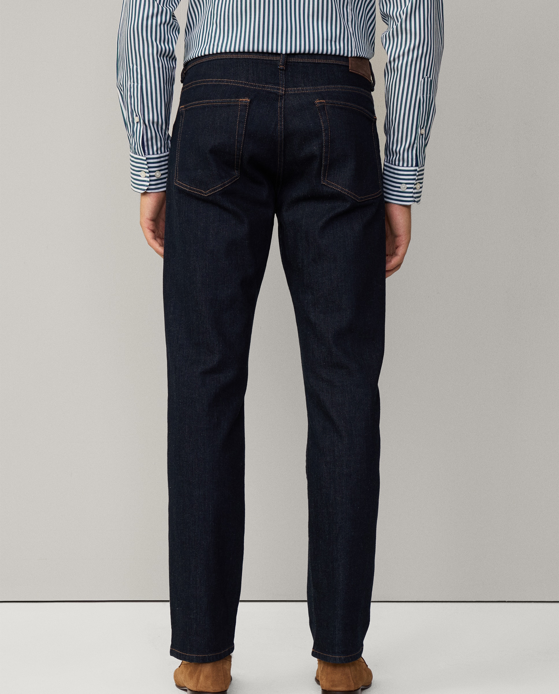 Imagen 2 de Vaquero de hombre lavado rinse fit clásico - Hackett - Azul oscuro Azul oscuro