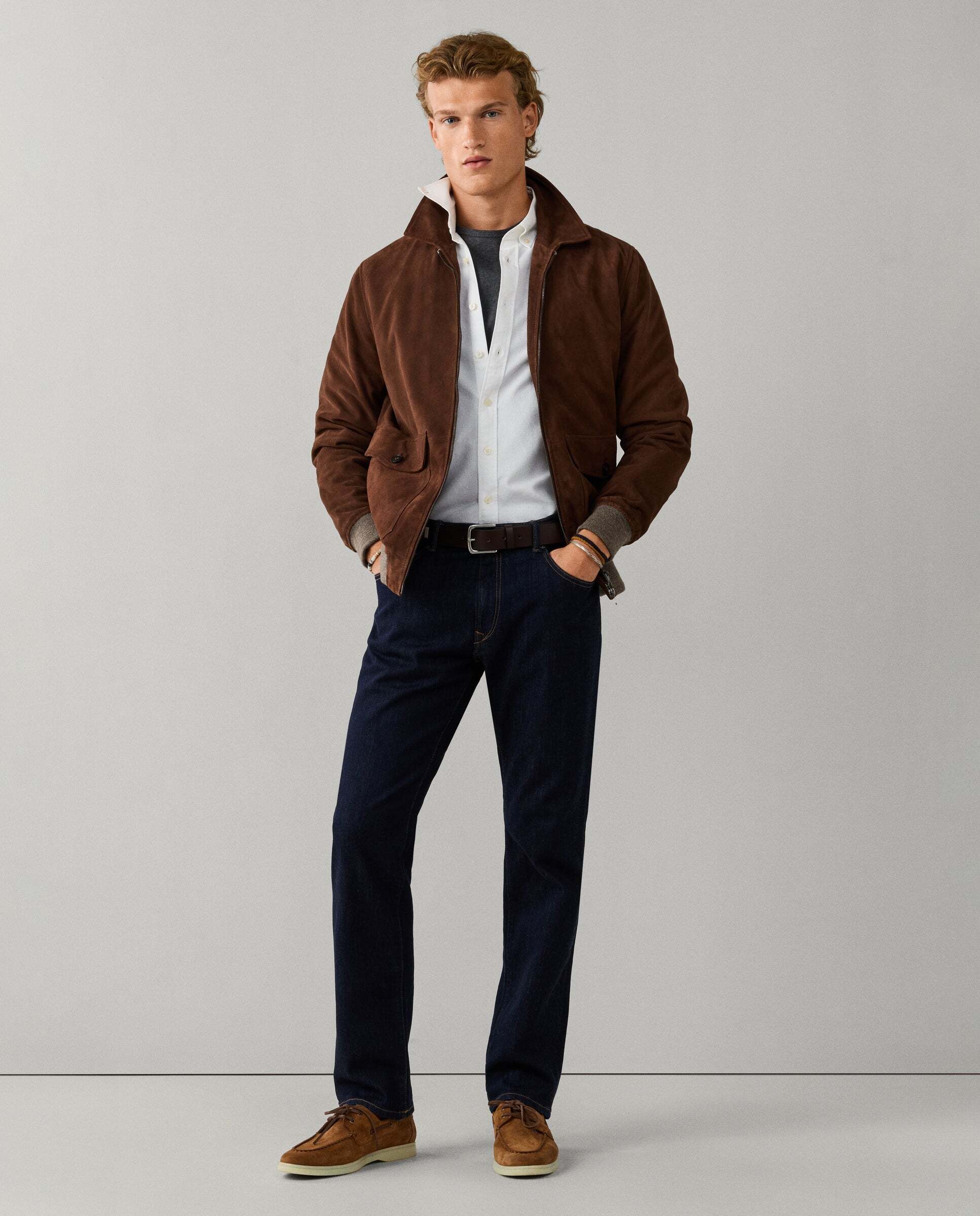 Imagen 1 de Vaquero de hombre lavado rinse fit clásico Azul