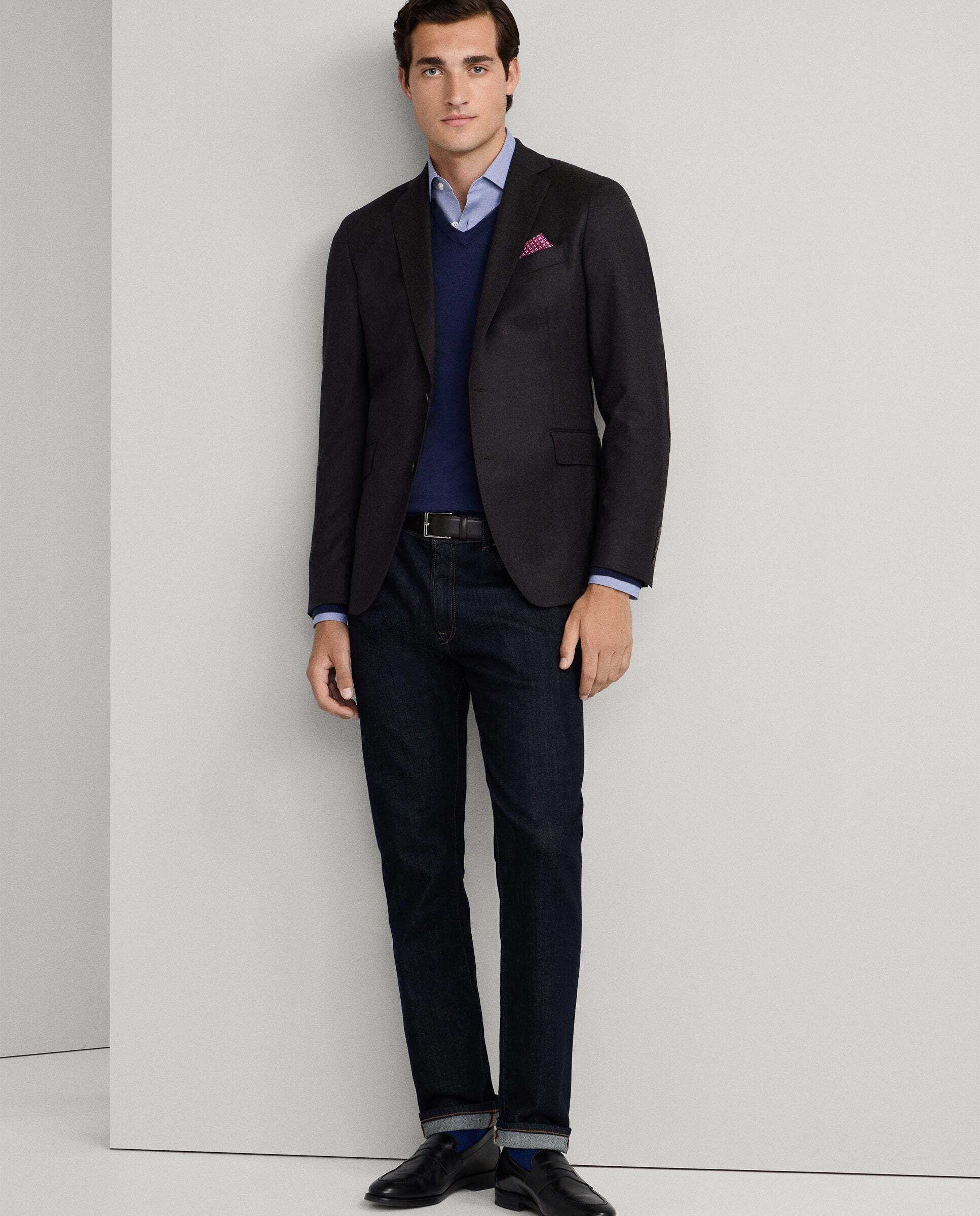 Imagen 7 de Vaquero de hombre lavado rinse fit clásico - Hackett - Azul Azul